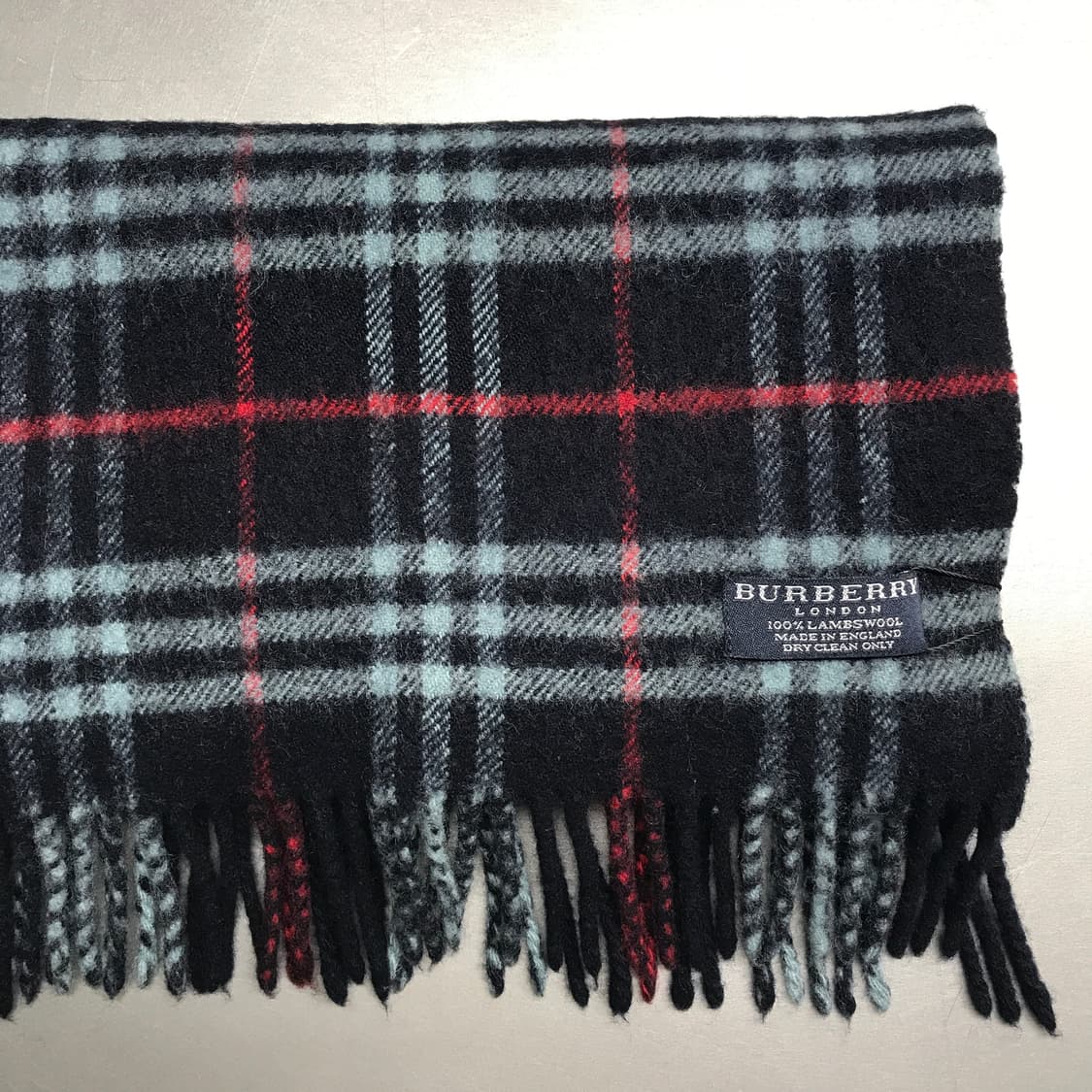 버버리 정품 램스울 머플러 네이비 상품이미지3