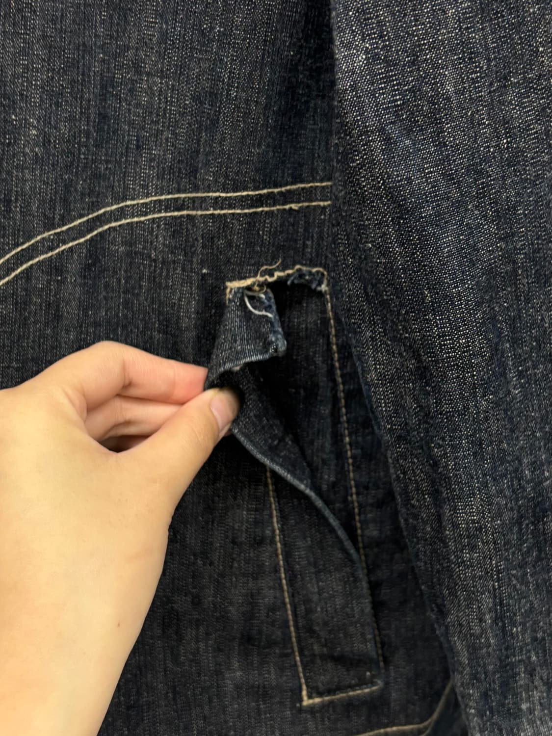 00s MLB 올드스쿨 데님 후드자켓 상품이미지6