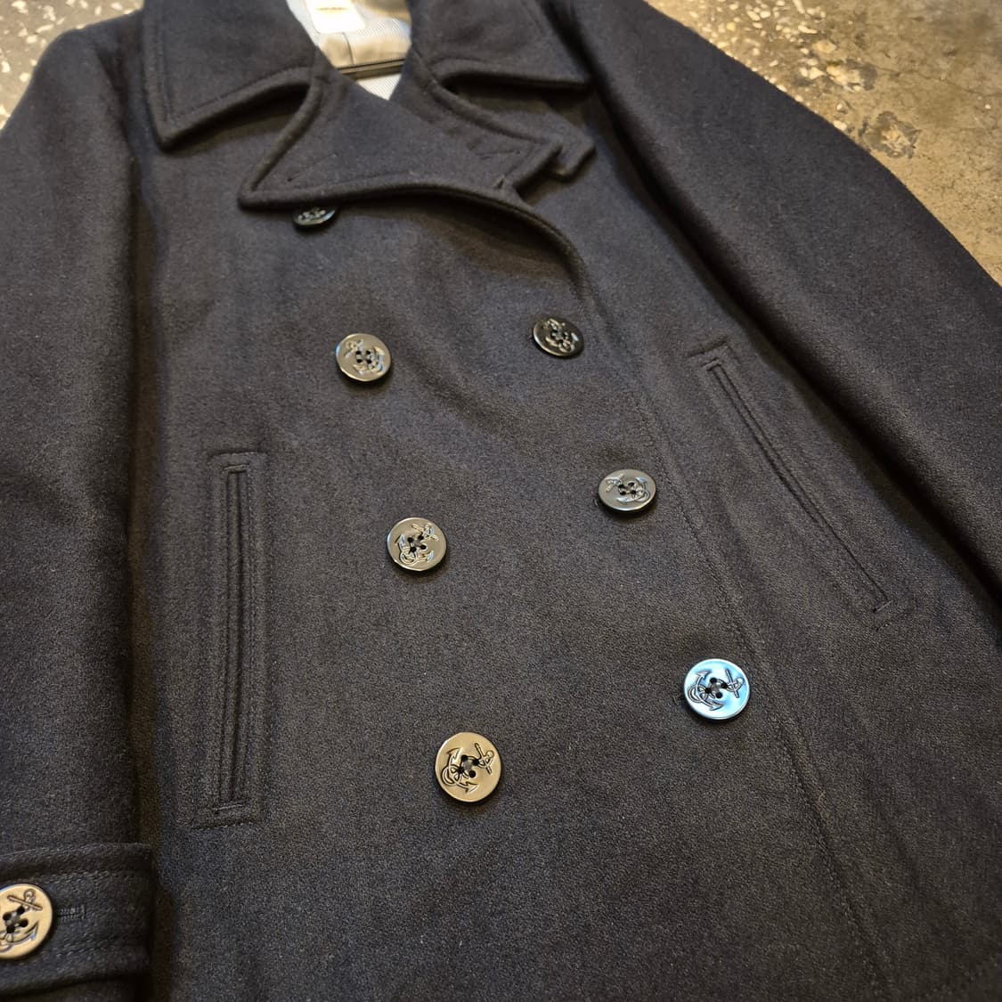 여성-M 네이비 울 P코트  상품이미지6