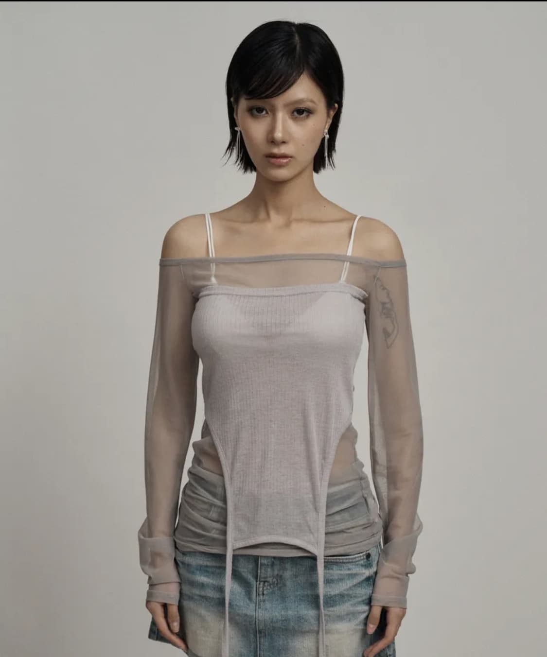 일리오 엔젤 윙 매쉬 롱슬리브 상품이미지2