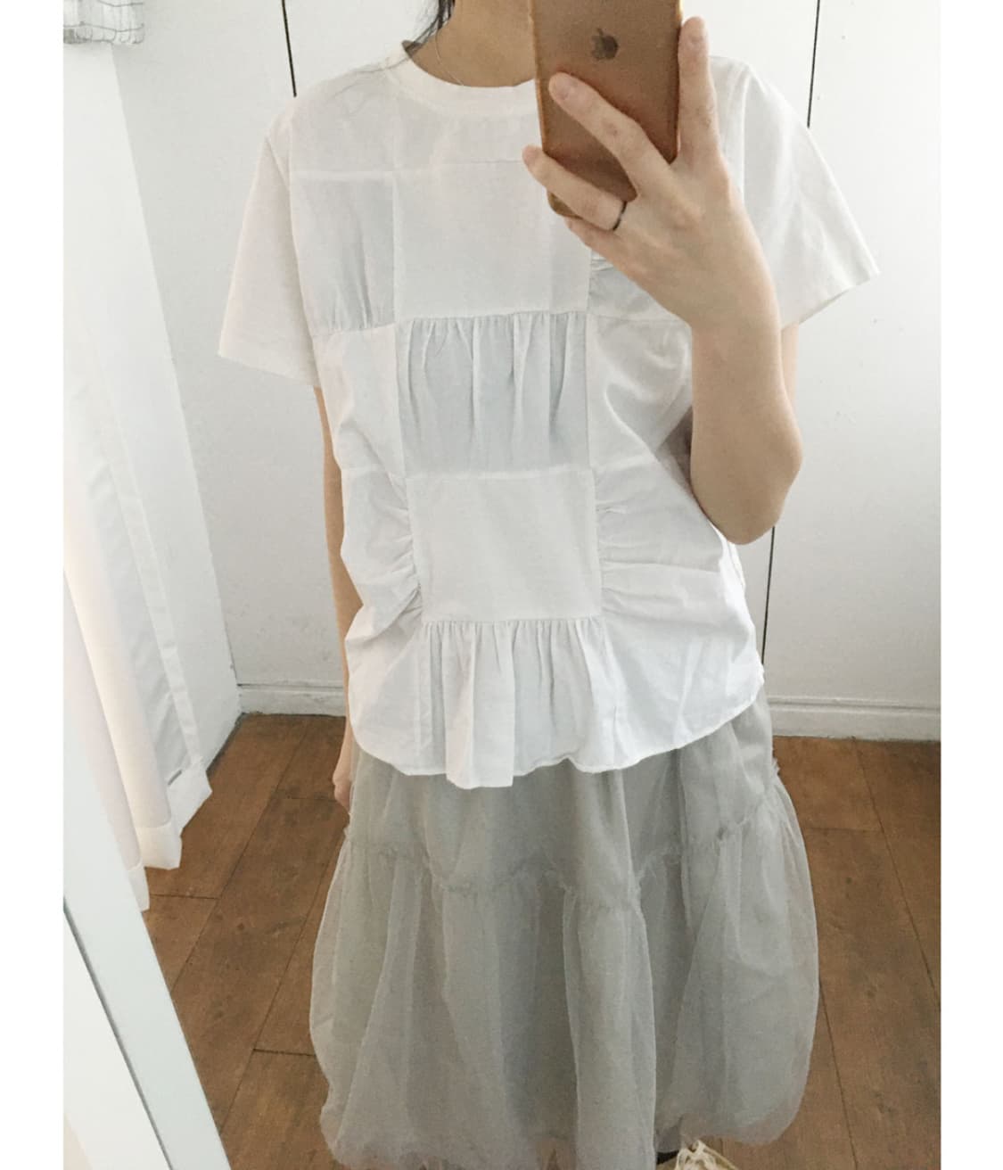 샵 피에브레 샤 미디 스커트_그레이 상품이미지2