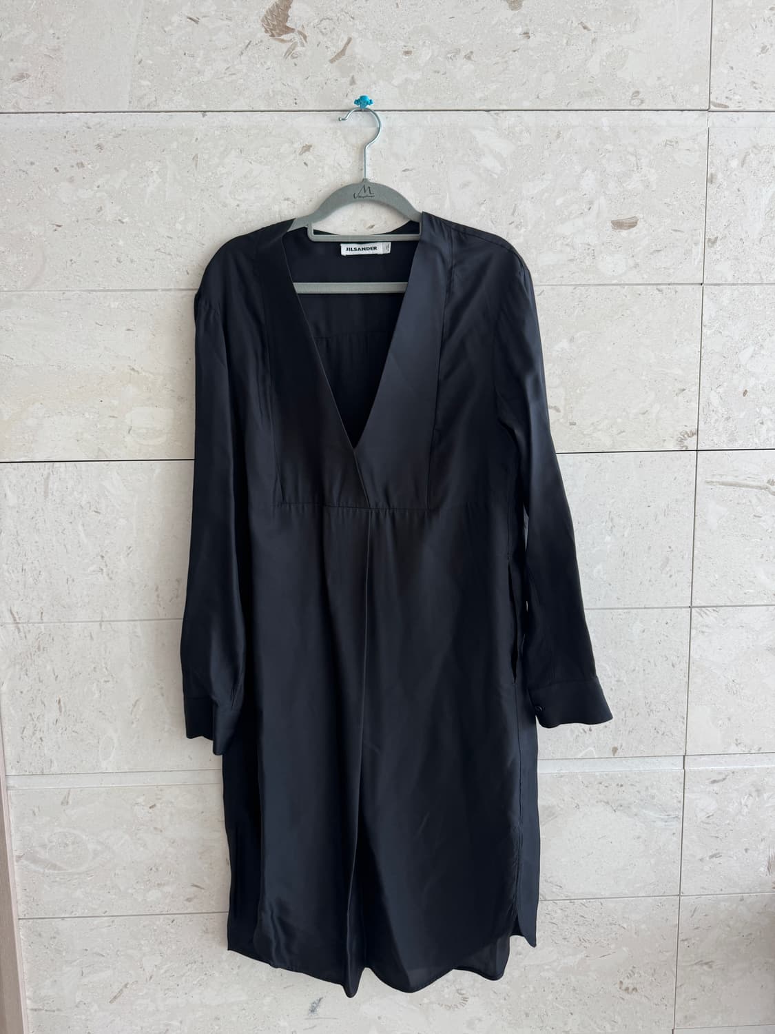 질샌더 JIL SANDER  실크 레이온 혼방 셔츠 원피스 36 컬러 블 상품이미지1