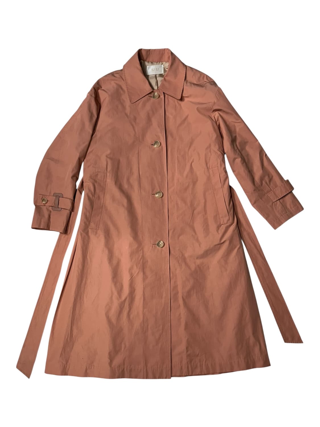 SJSJ 핑크 롱 트렌치 바람막이 코트 XS 상품이미지2