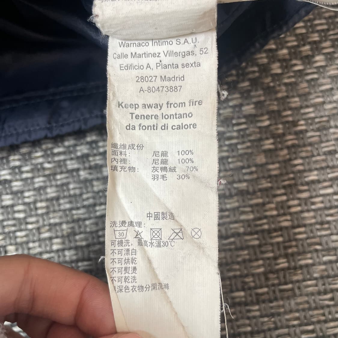 캘빈진스 네이비 자수 로고 경량 패딩 S 상품이미지7