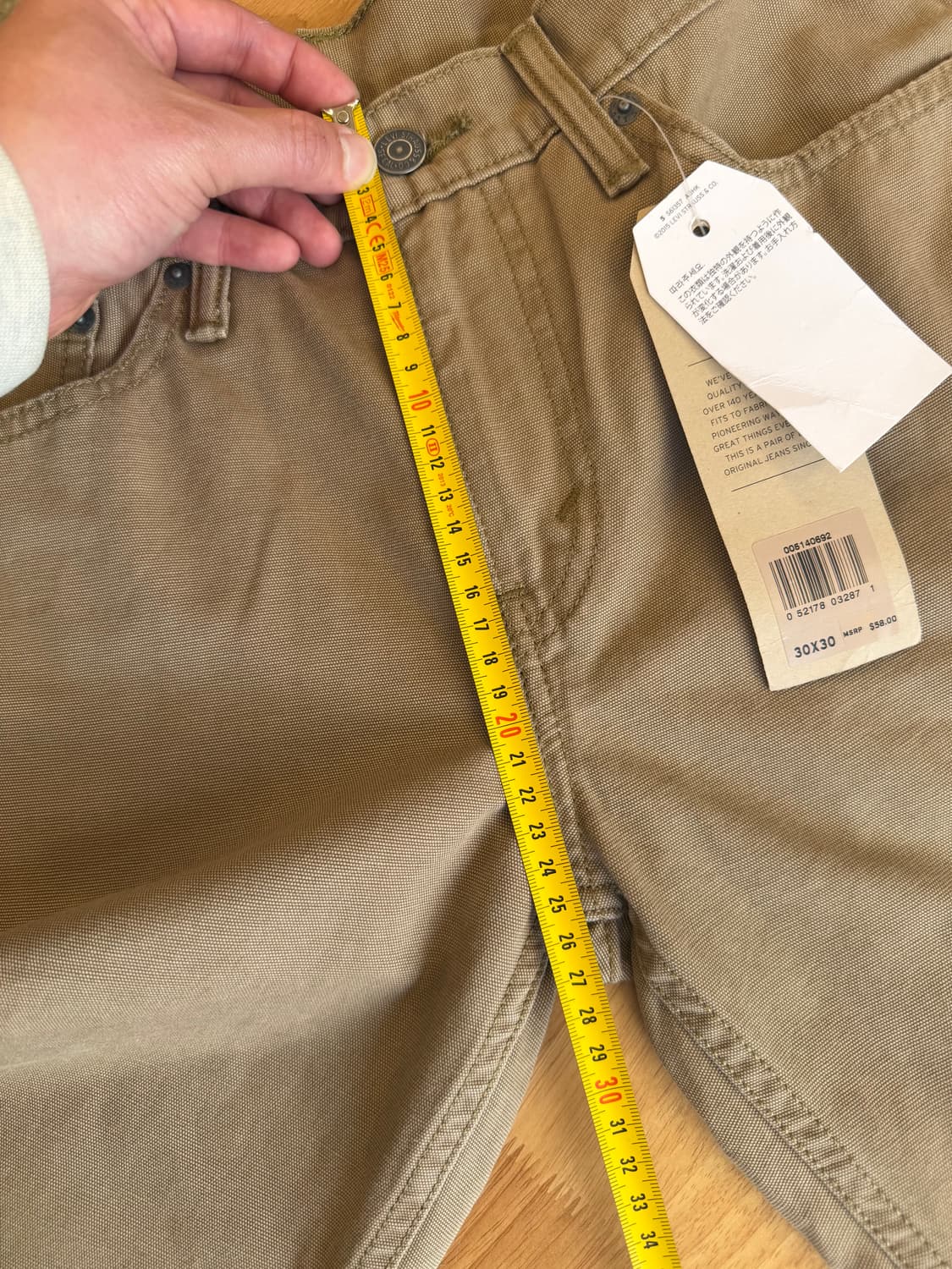 리바이스 514 화이트탭 데님 팬츠 상품이미지8