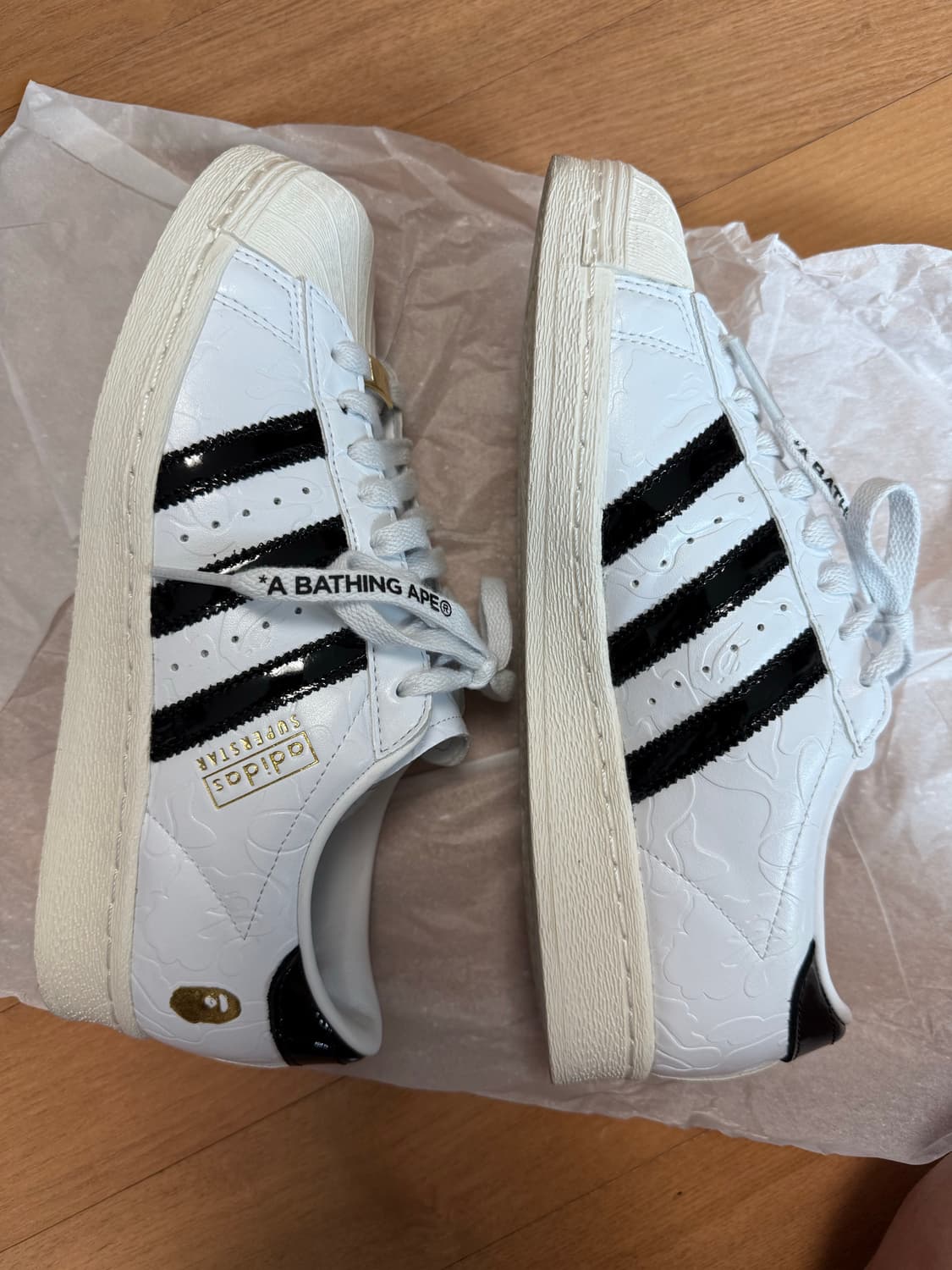 아디다스 x 베이프 슈퍼스타 255 극미중고 팔아요 상품이미지5