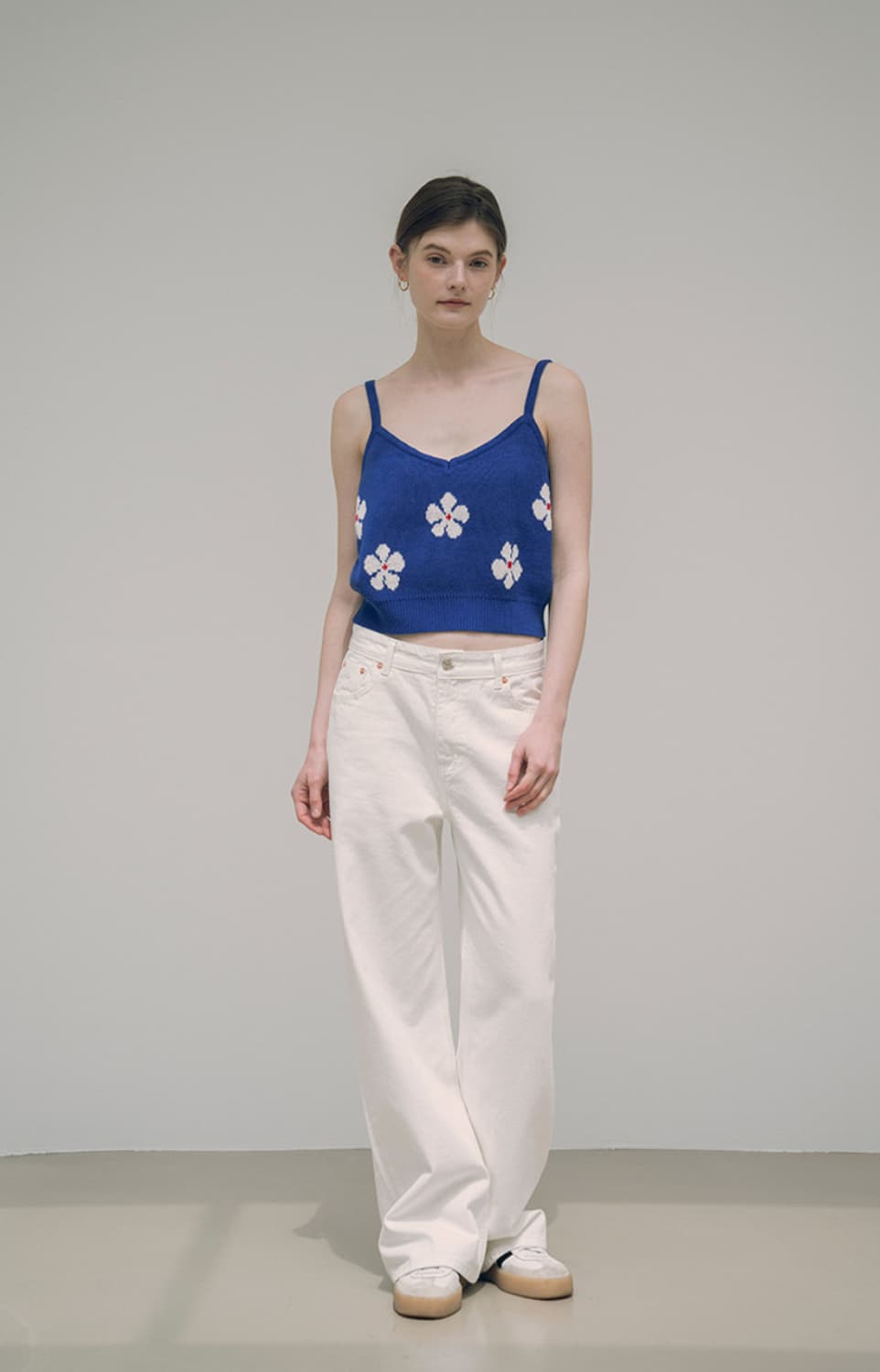 시야주 코튼플라워 자카드 뷔스티에 블루 상품이미지2