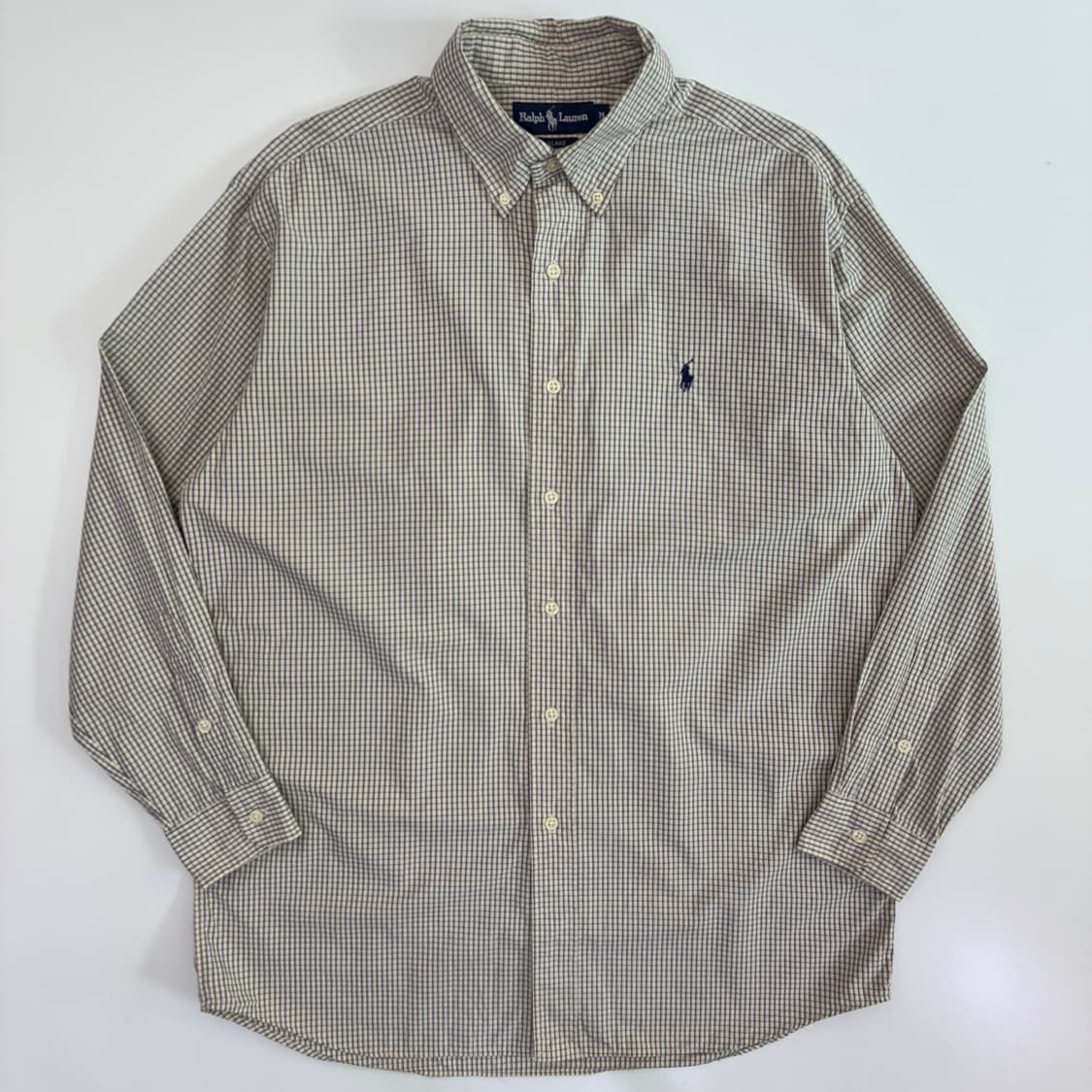 Polo  폴로 랄프로렌 90,s 브레이크 코튼 체크 셔츠 상품이미지1