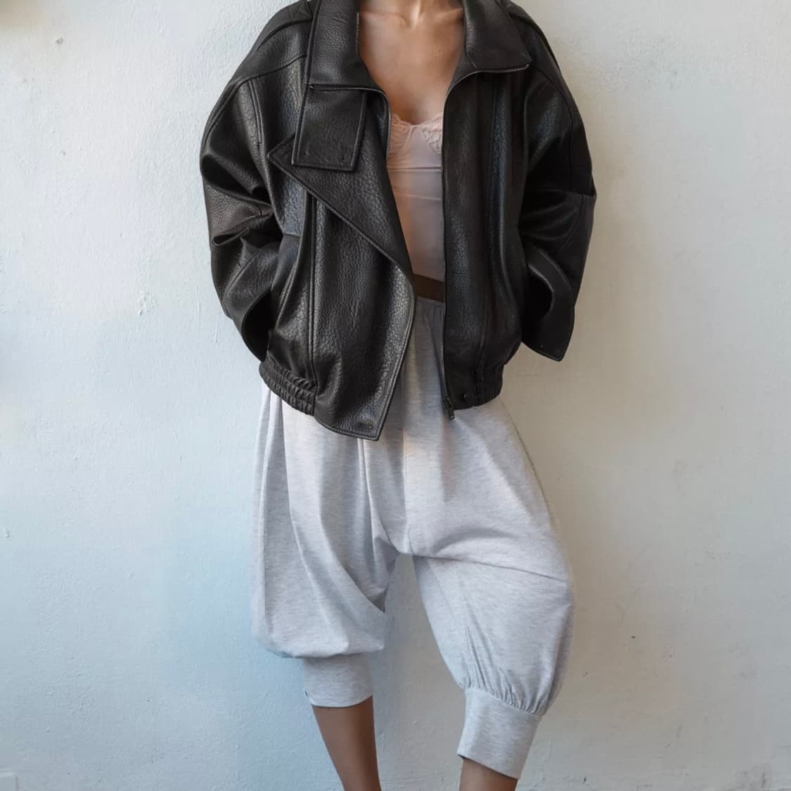 [ZARA] 자라 페이크 레더 점퍼 #BLACK 상품이미지3