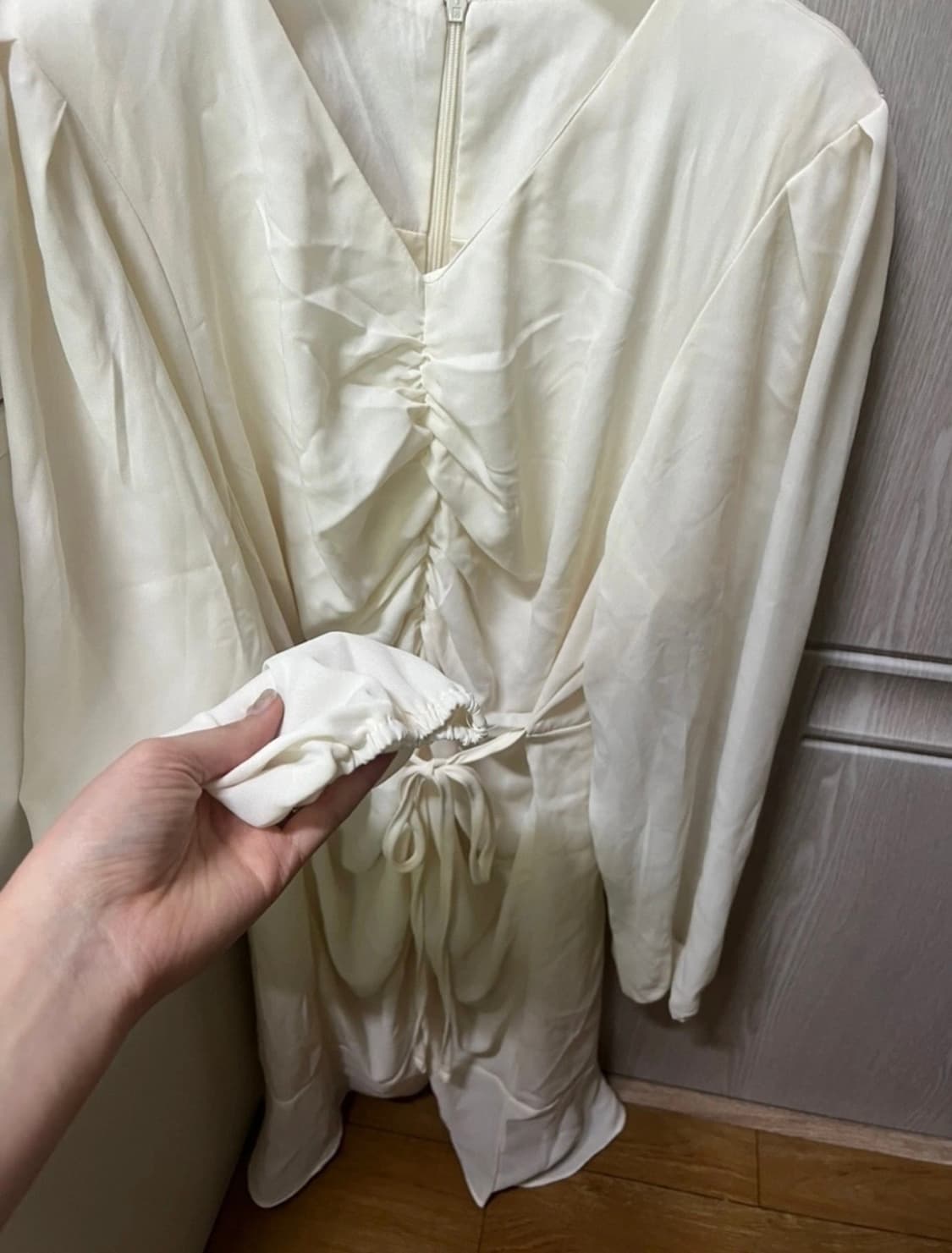 육육걸즈 셔링 미디 원피스 상품이미지3