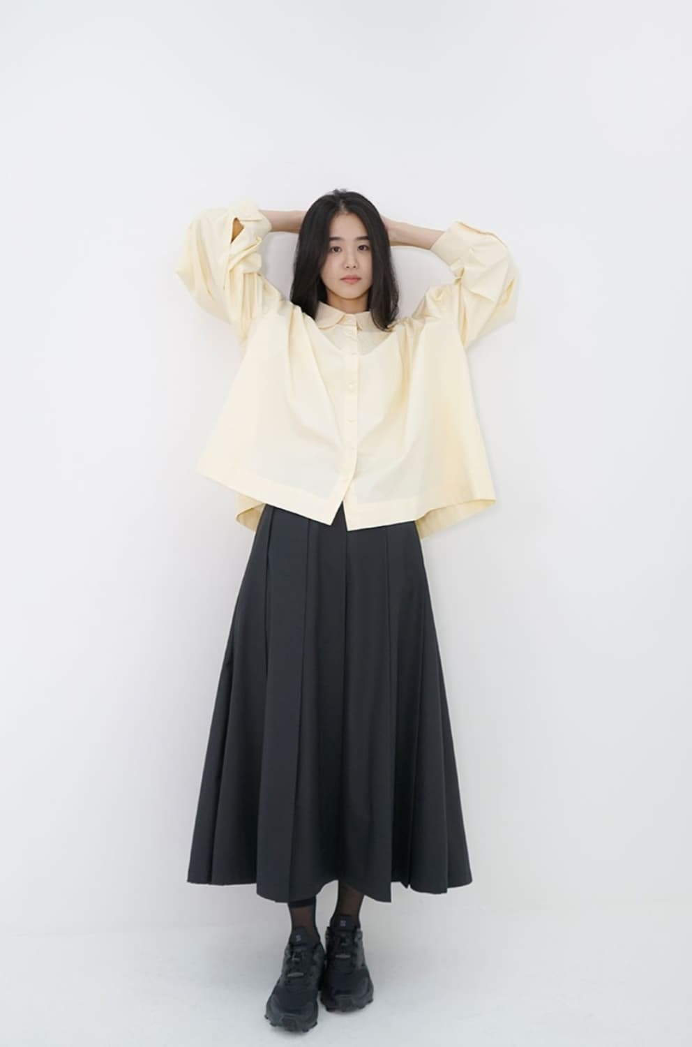 새상품) 유노이아 molly shirt 몰리셔츠 라이트옐로우 상품이미지5