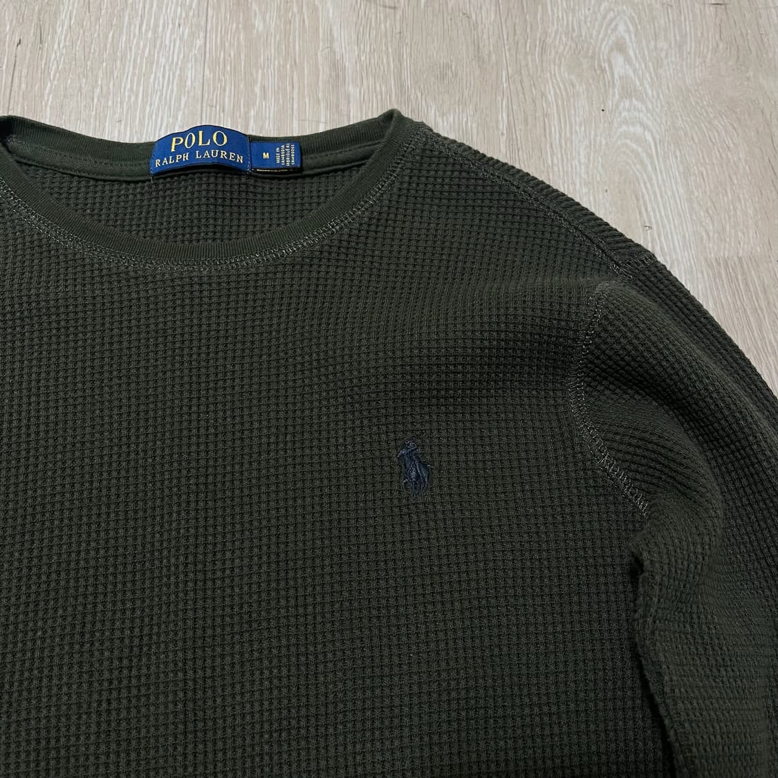 폴로 랄프로렌 여성 스몰포니 로고 와플 니트 [카키] M/95 상품이미지4