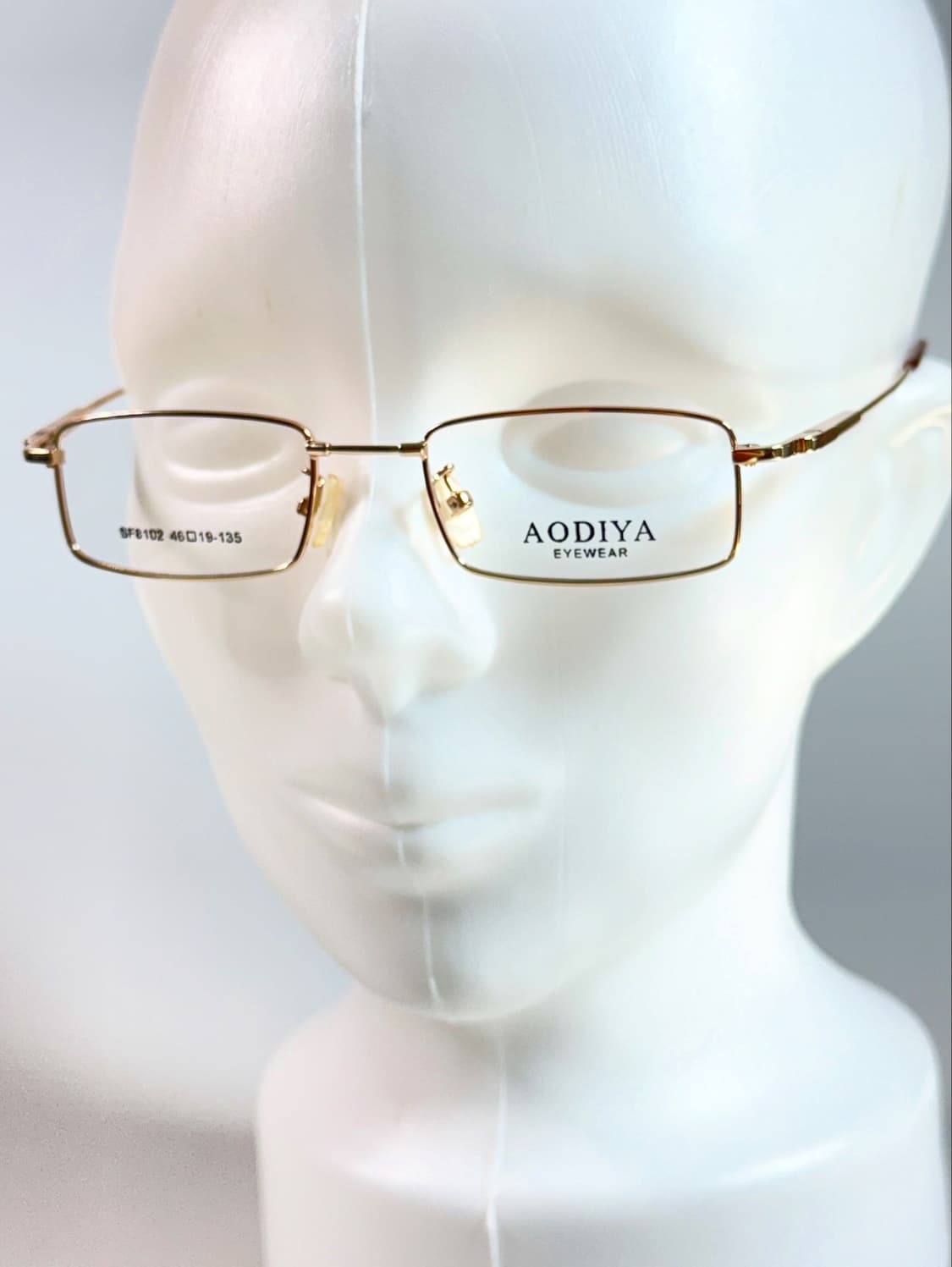 90s AODIYA 골드 슬림스퀘어 데드스탁 빈티지 안경 상품이미지8