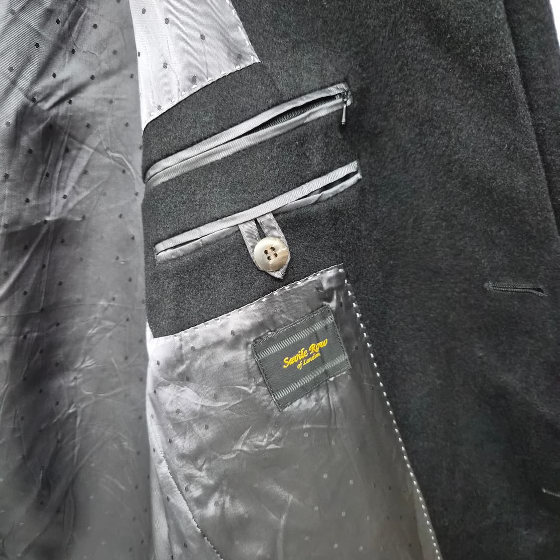 캐시미어 100% 검정색 기본 코트 남성 L 상품이미지7