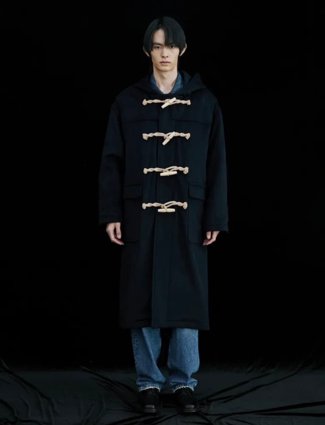 LOFI 로파이 스테디 더플 떡볶이 코트 네이비 XL 상품이미지2