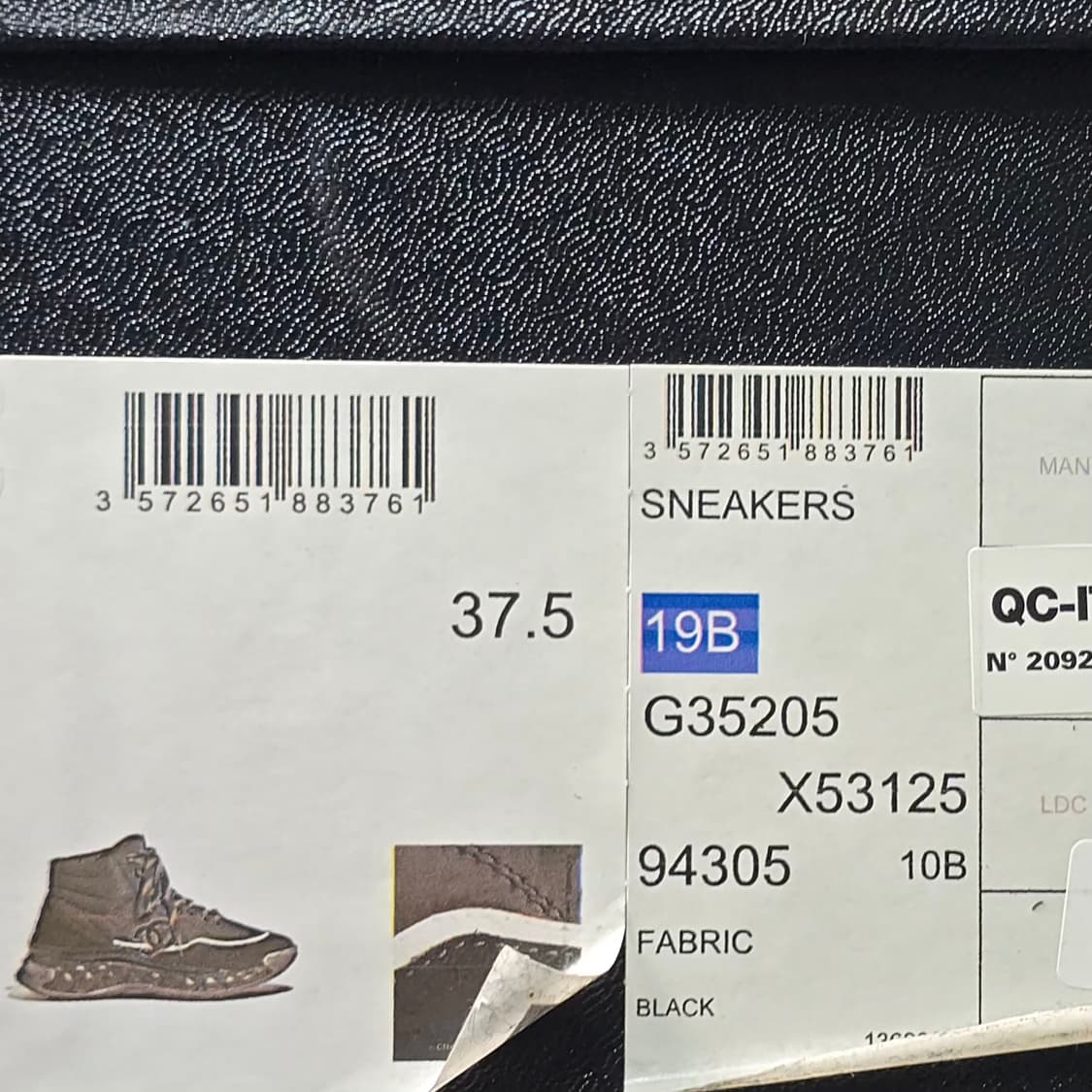 샤넬 패브릭 스웨이드 패딩 스니커즈 ( 245 ) 상품이미지8