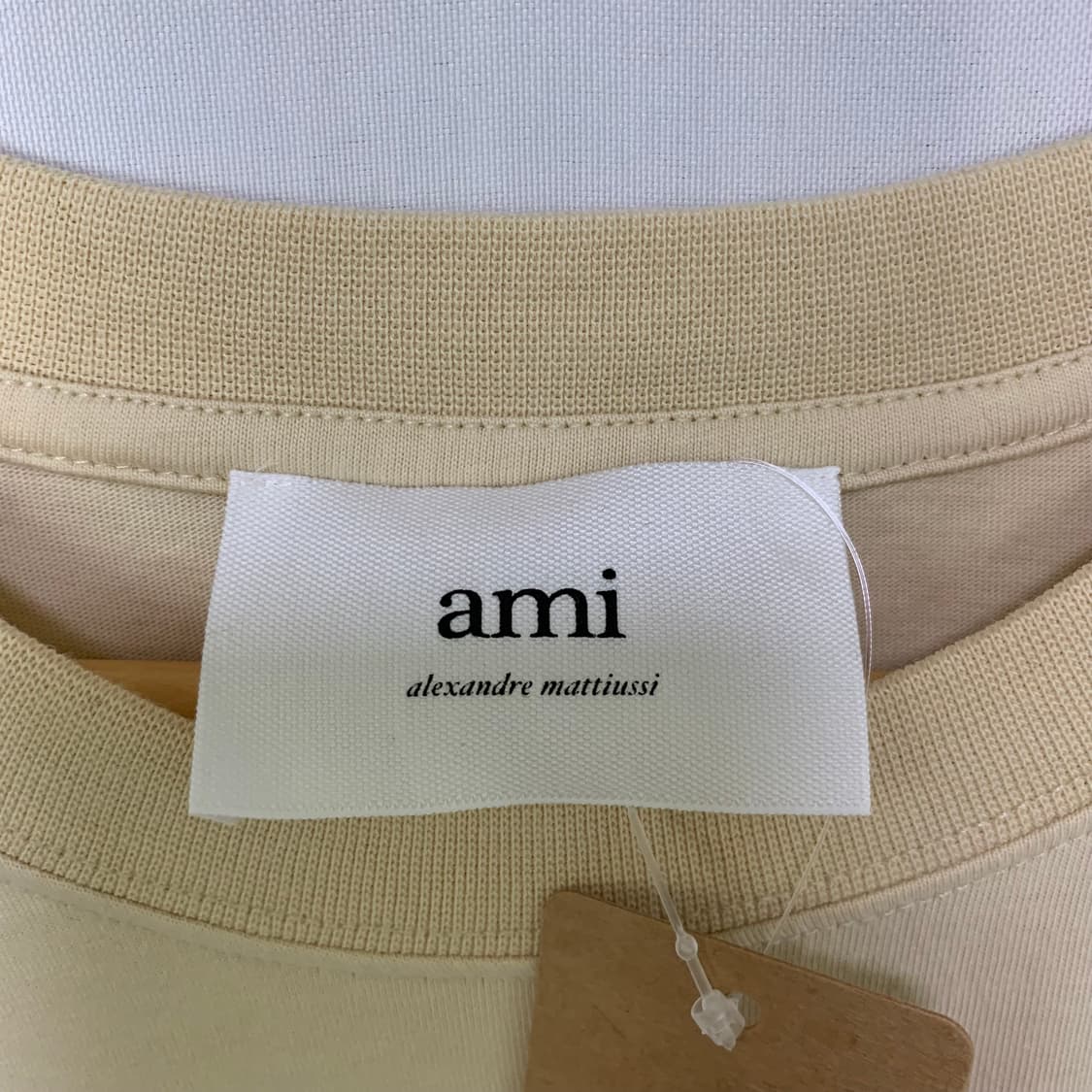 아미 Ami 하트 로고 빈티지 반팔 티셔츠 옐로우 베이지 남녀공용 상품이미지8
