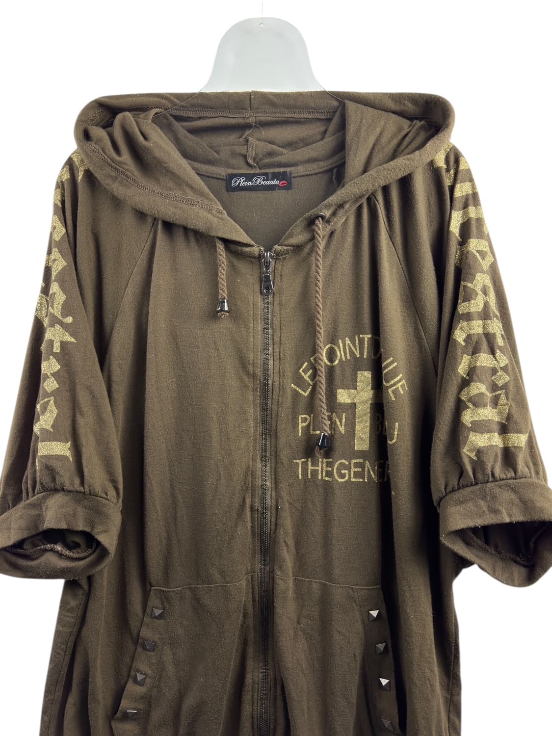 JPN 갸루 Y2K 가오리핏 반팔후드집업1526 상품이미지3