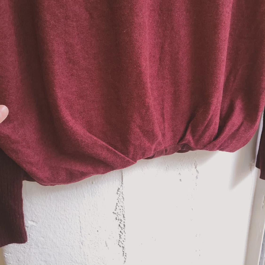 Beams heart 버건디 여성 니트 상품이미지3