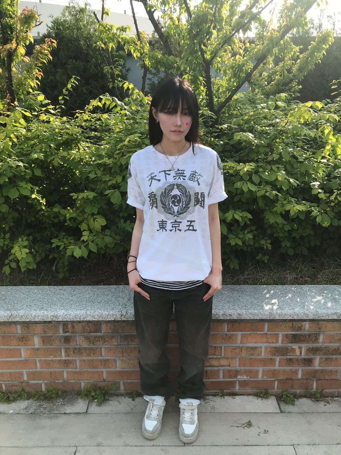 Tokyo Five Y2K Kanji Skull Tee 상품이미지1