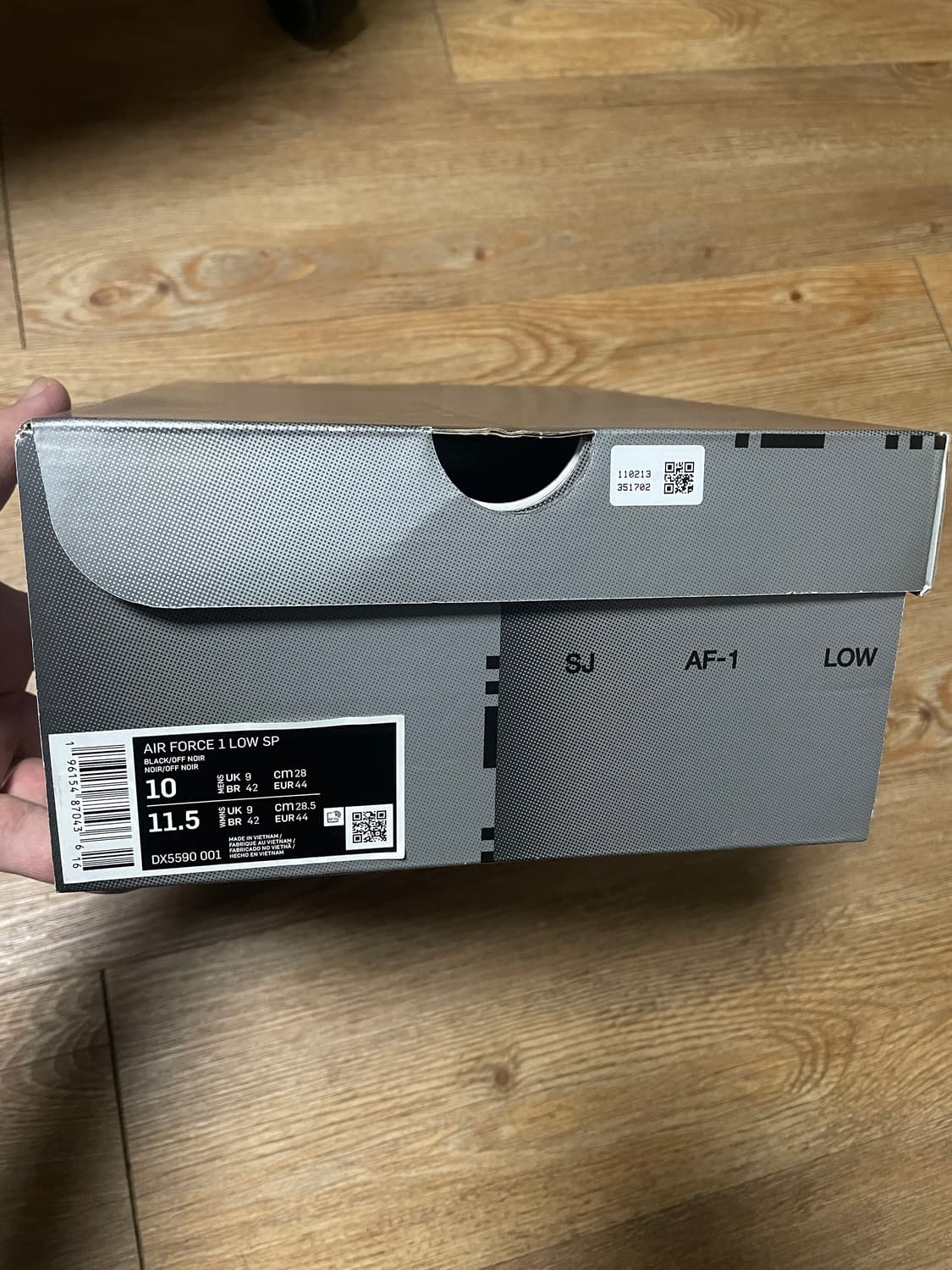 나이키 x 슬램잼 에어포스 1 로우 SP 블랙 앤 오프 느와르 상품이미지1