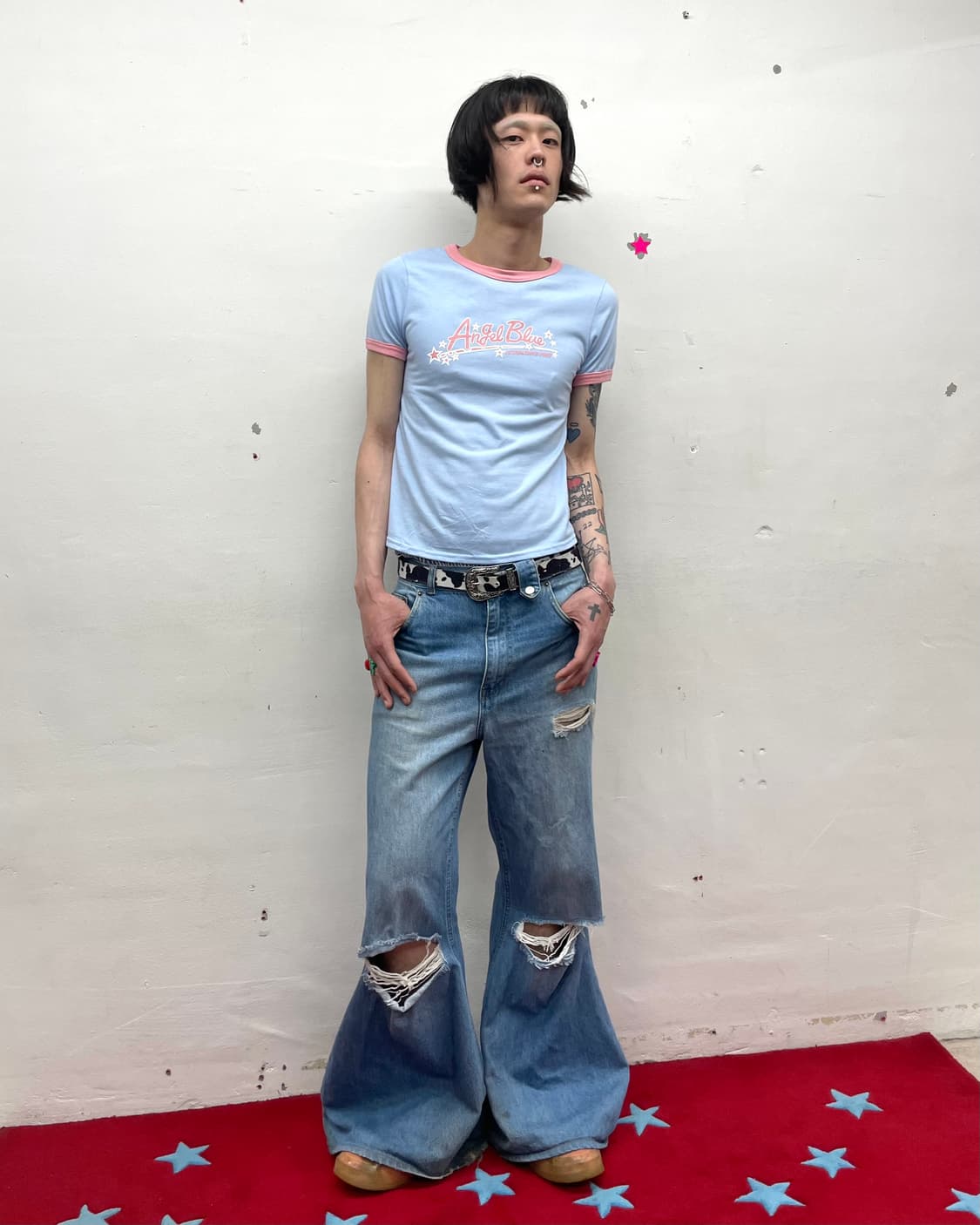 Angel Blue Space Blue T-shirt  상품이미지5
