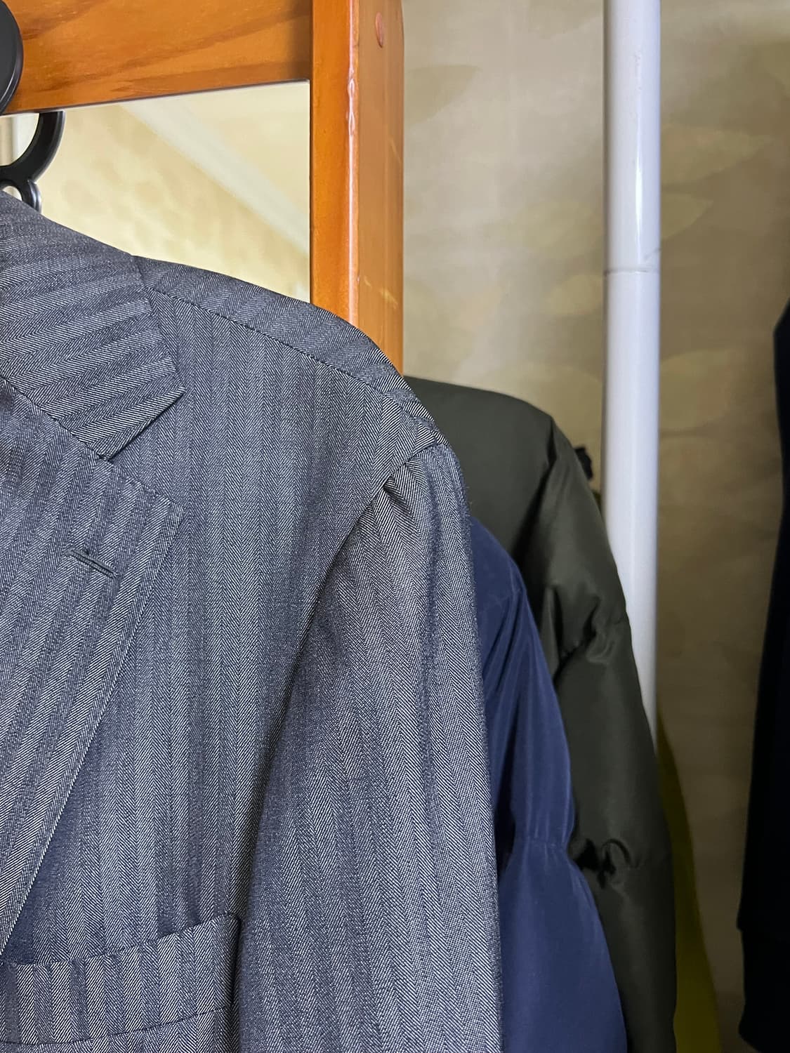 링자켓 블랙라벨 그레이 헤링본 자켓 44 상품이미지3