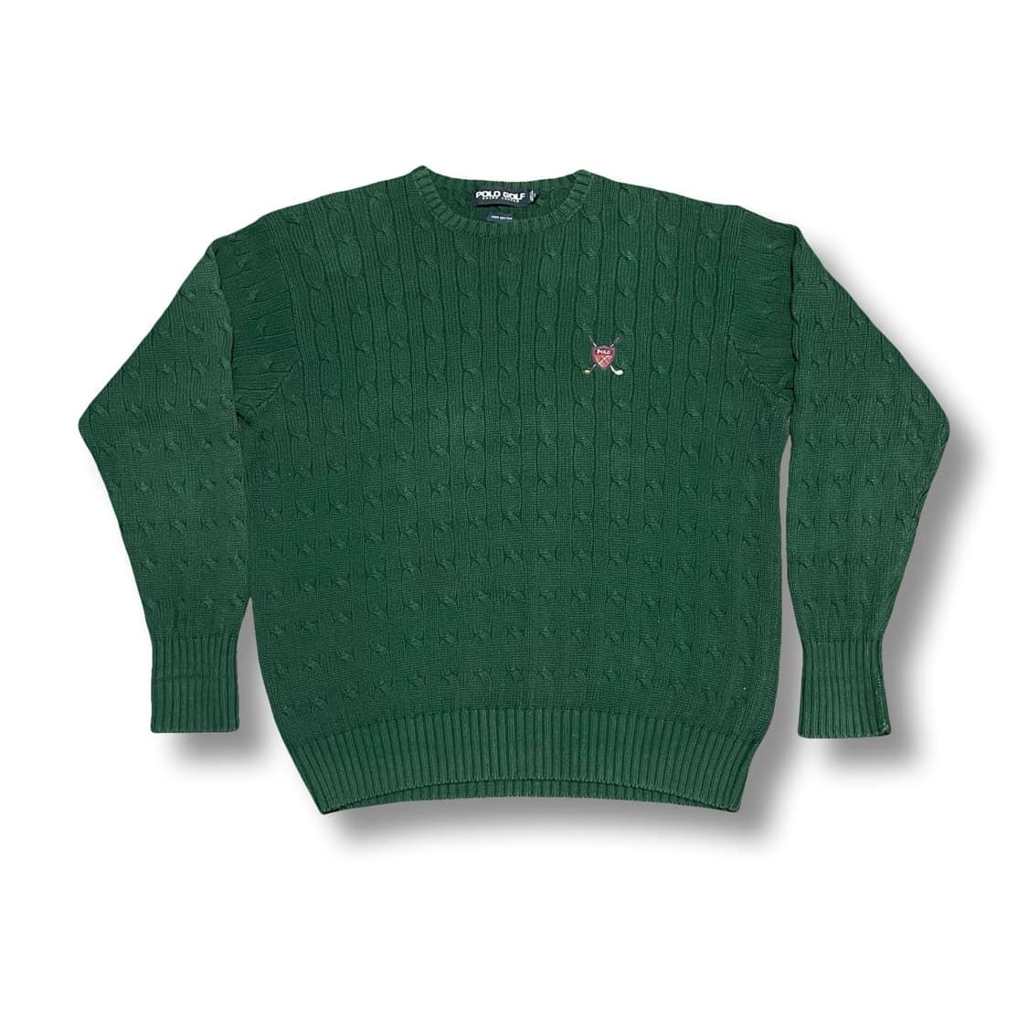 [L] 폴로 골프 빈티지 케이블 니트 그린 스웨터 상품이미지1
