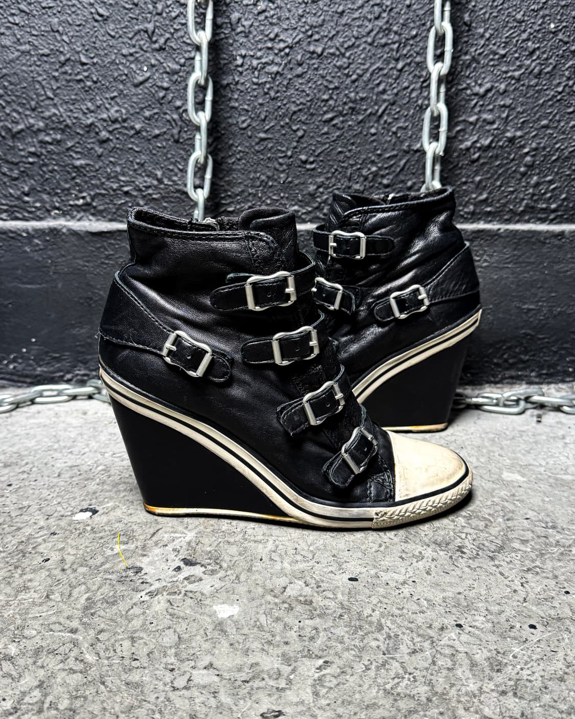 ASH – Buckle Strap Wedge Sneakers Heel  상품이미지5