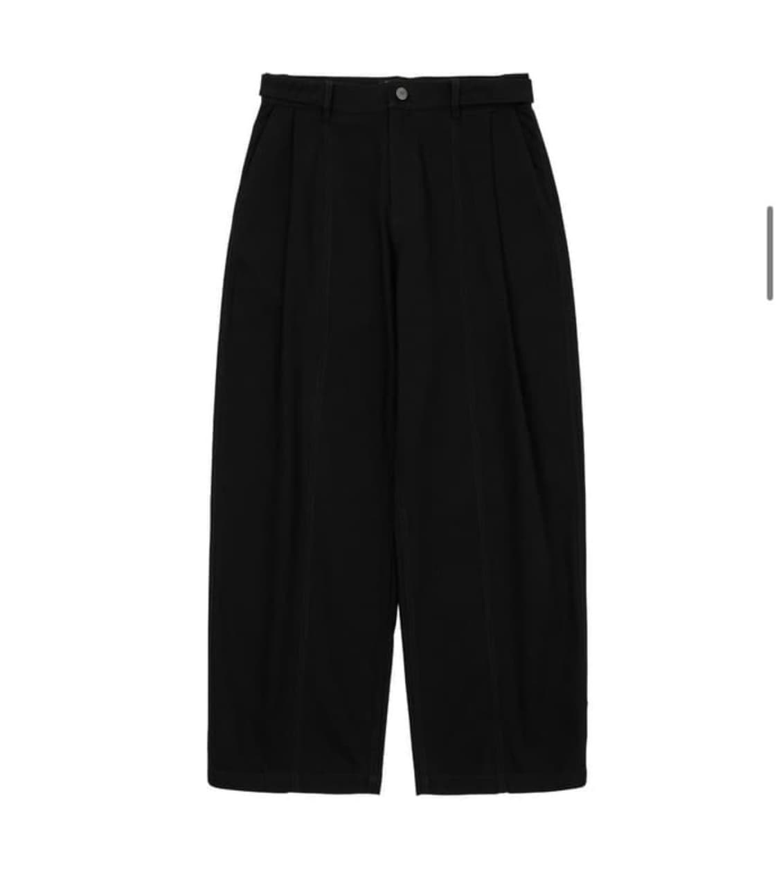 웰빙익스프레스 투턱 와이드 팬츠 블랙 M 상품이미지3