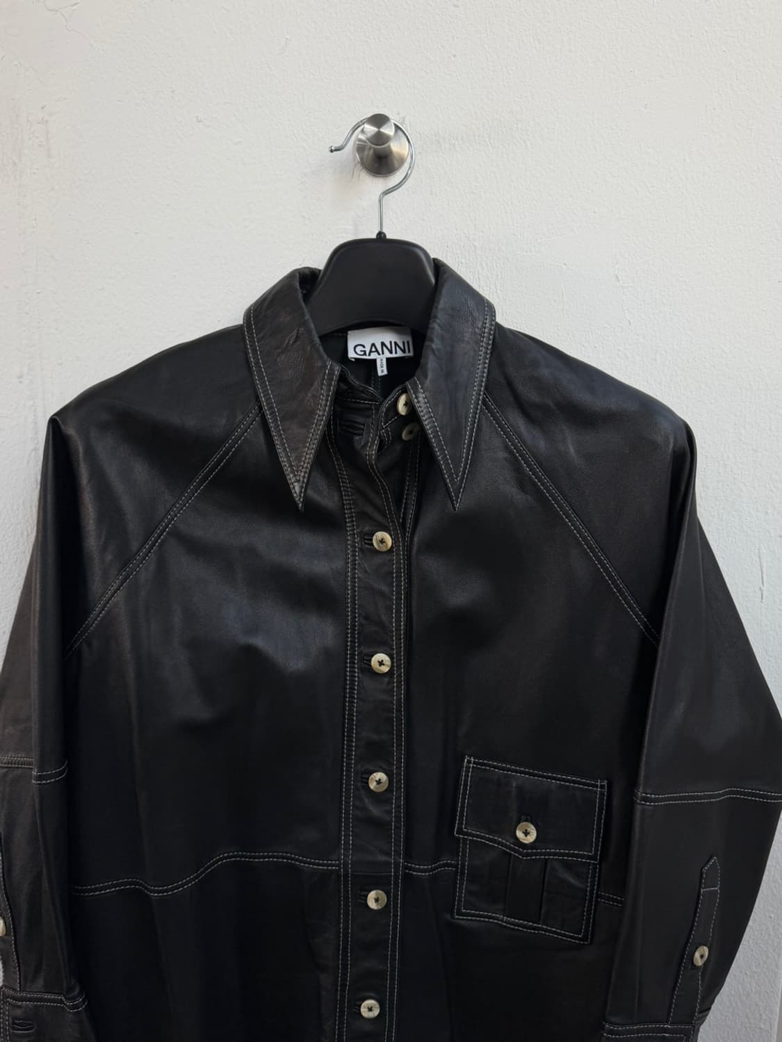 가니 오버사이즈 레더 셔츠  상품이미지3