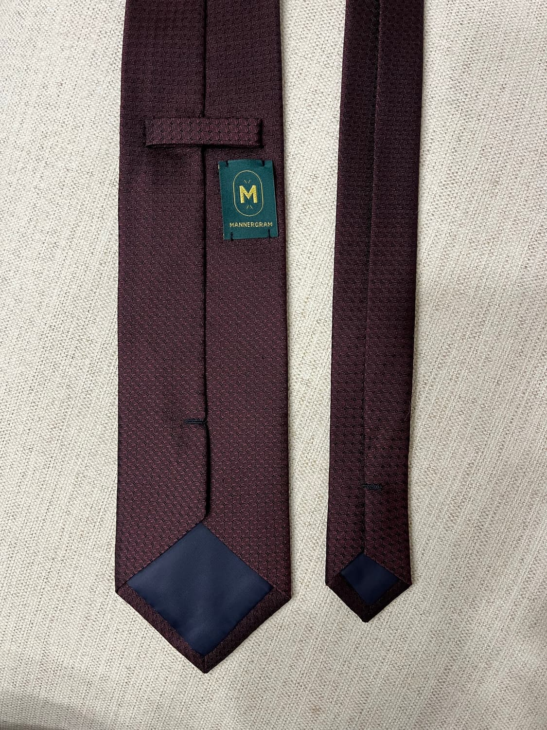 매너그램 와인 솔리드 넥타이 상품이미지2