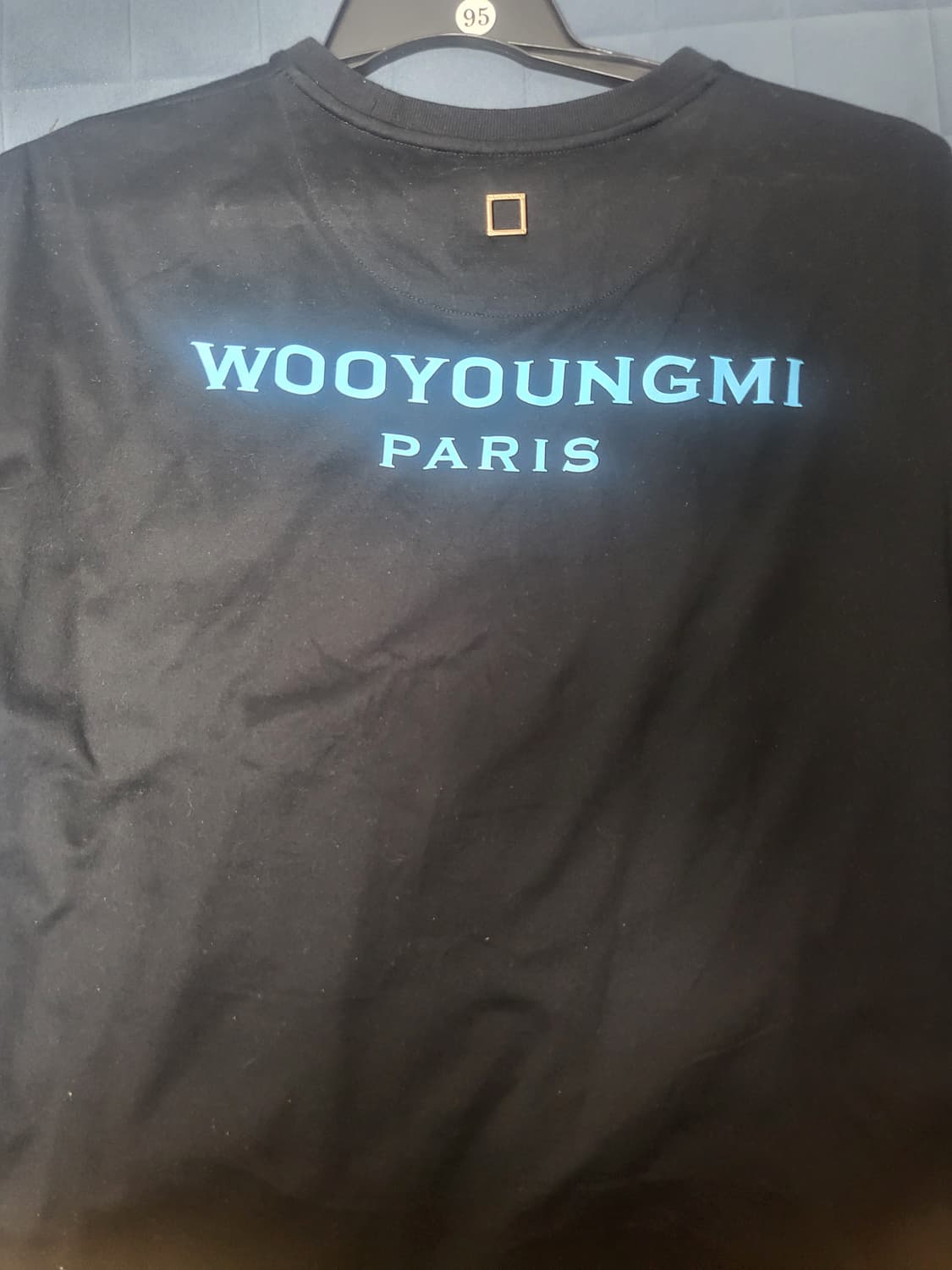 우영미 터콰이즈 백로고 티셔츠  50 상품이미지4