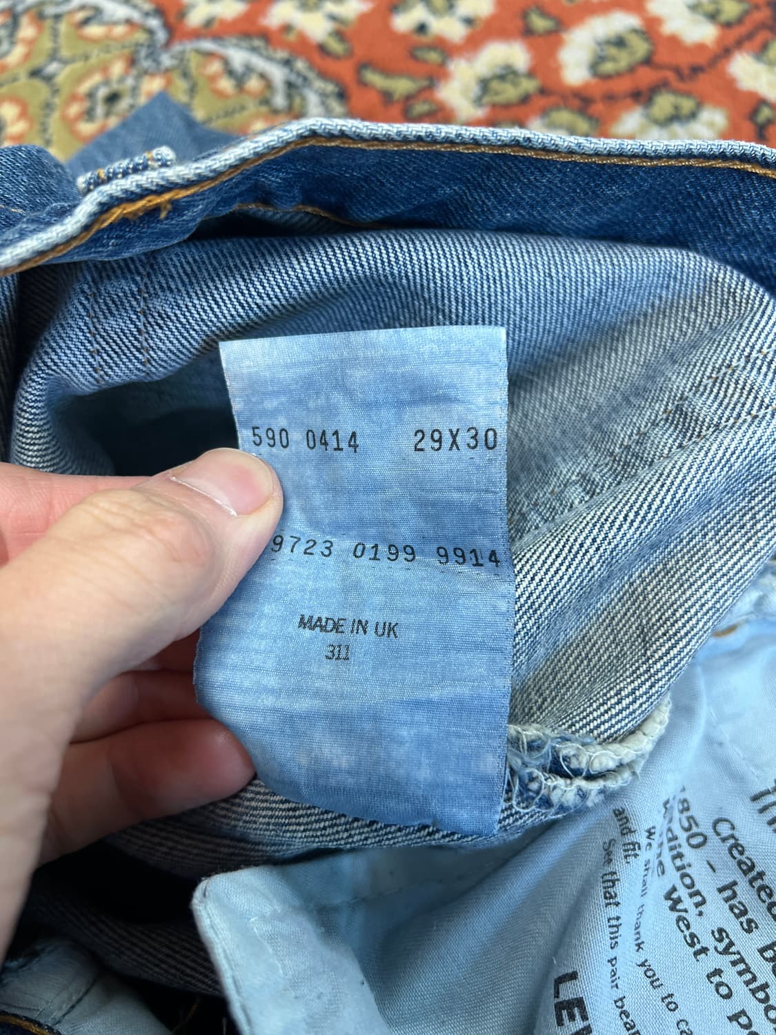 [29] LEVIS 리바이스 made in UK 590 데님팬츠 상품이미지7