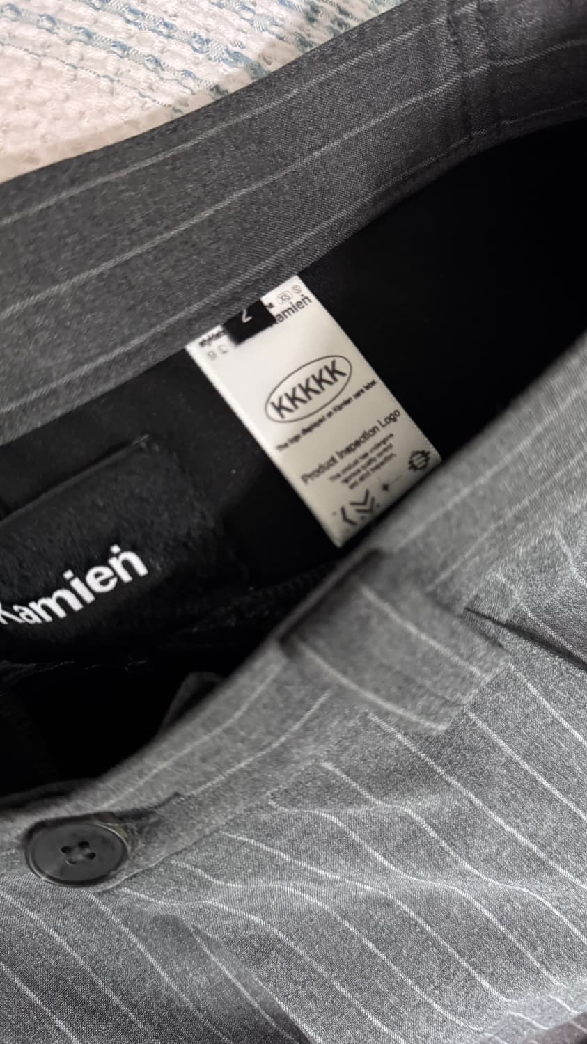 [2] 카미엔 247 올 데이 배기 팬츠 스트라이프 그레이 상품이미지4