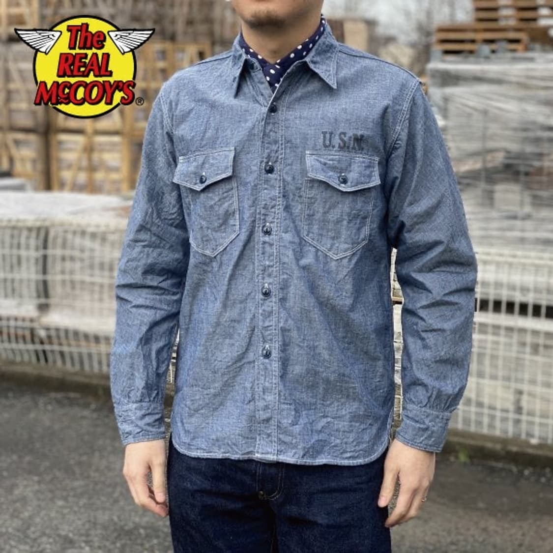 리얼맥코이 USN 샴브레이셔츠 17(100-105) 상품이미지2