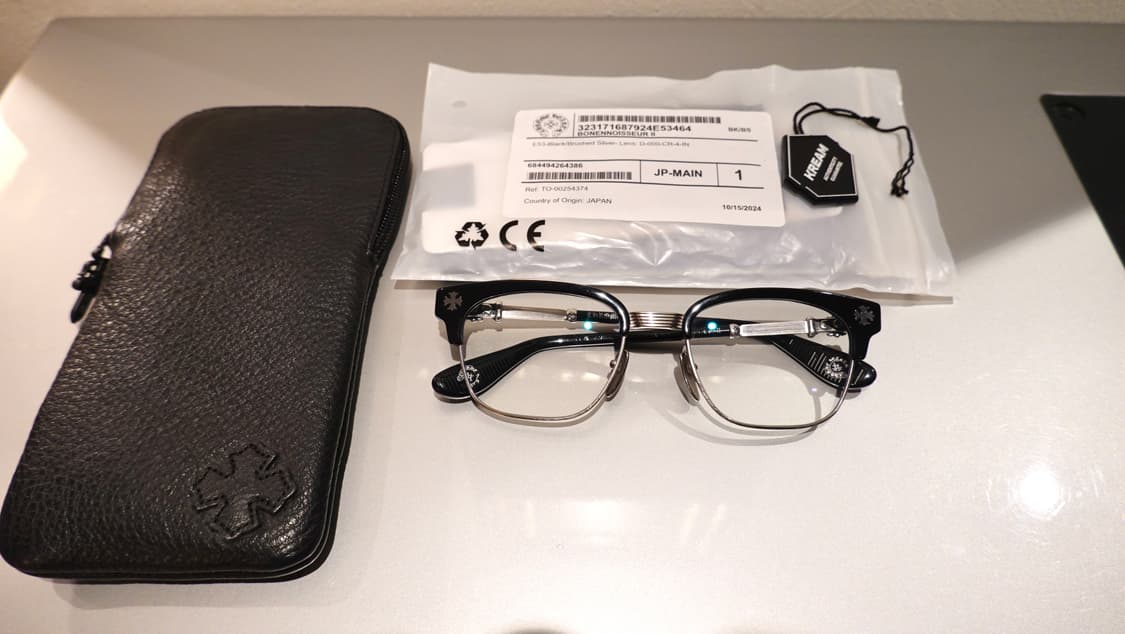 크롬하츠 보넨노이슈어2 블랙/브러쉬드실버 안경 상품이미지3