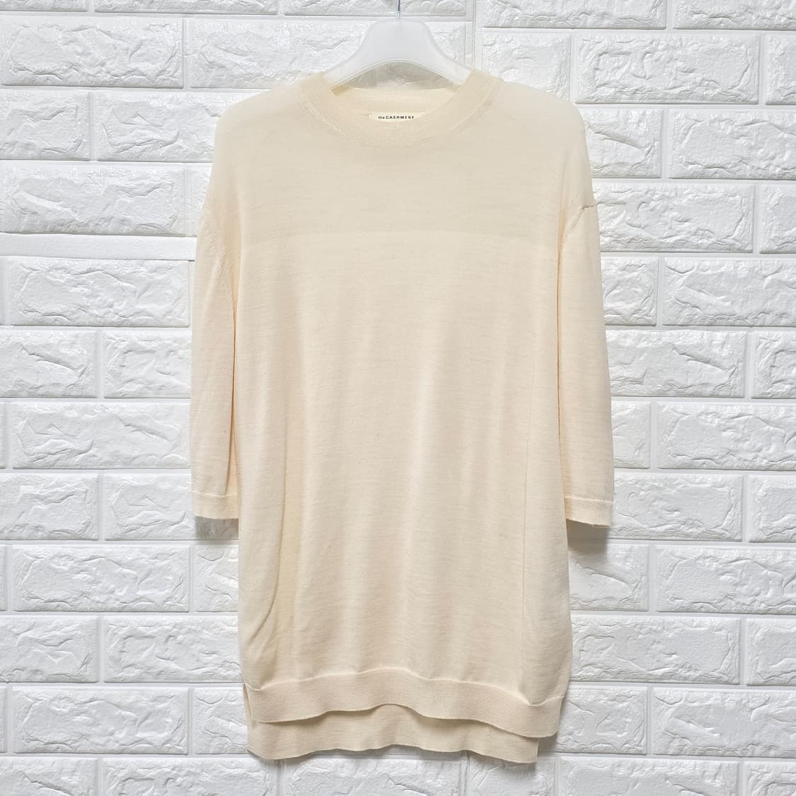 S 한섬 the CASHMERE 니트 반팔티 상품이미지1