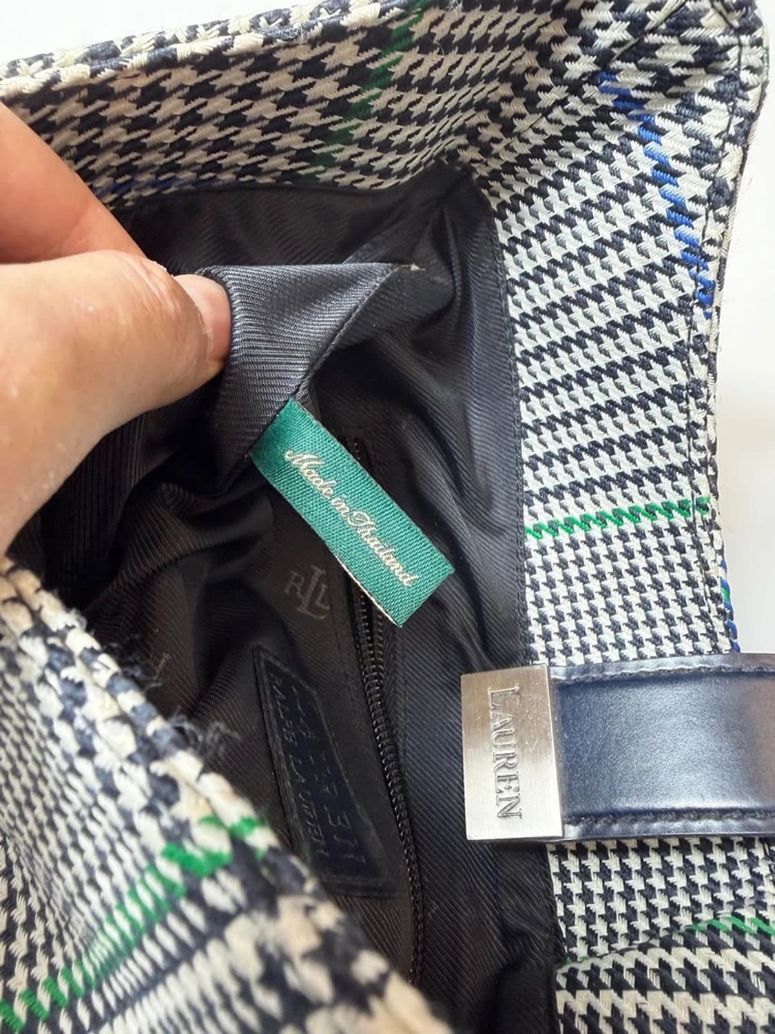 폴로랄프로렌 브라운 하운드 투스 체크 숄더백 Q1477 상품이미지9