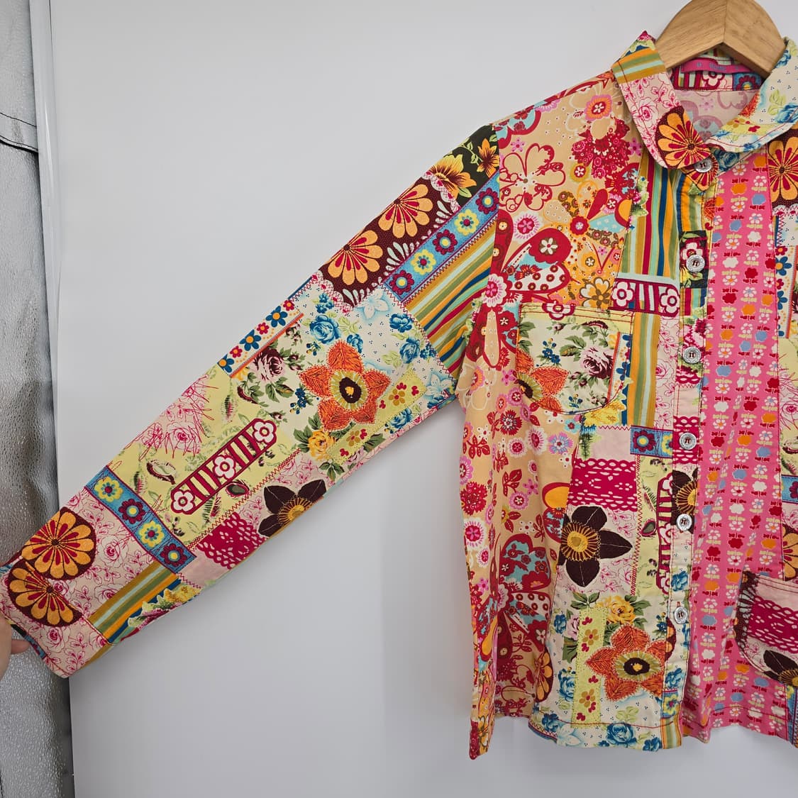 패치워크 플라워 패턴 셔츠 자켓 상품이미지7