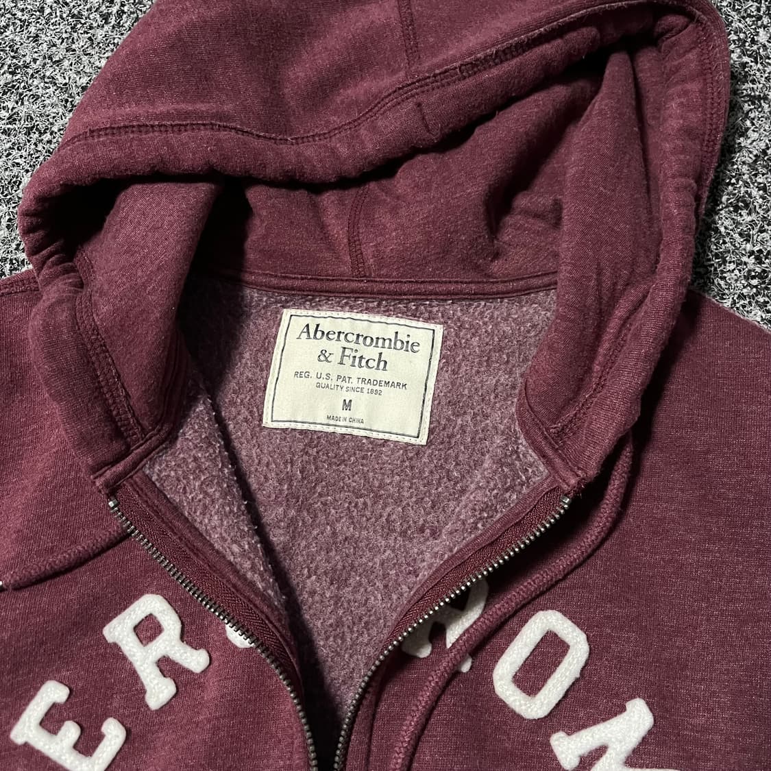 아베크롬비 후드집업 버건디 상품이미지2
