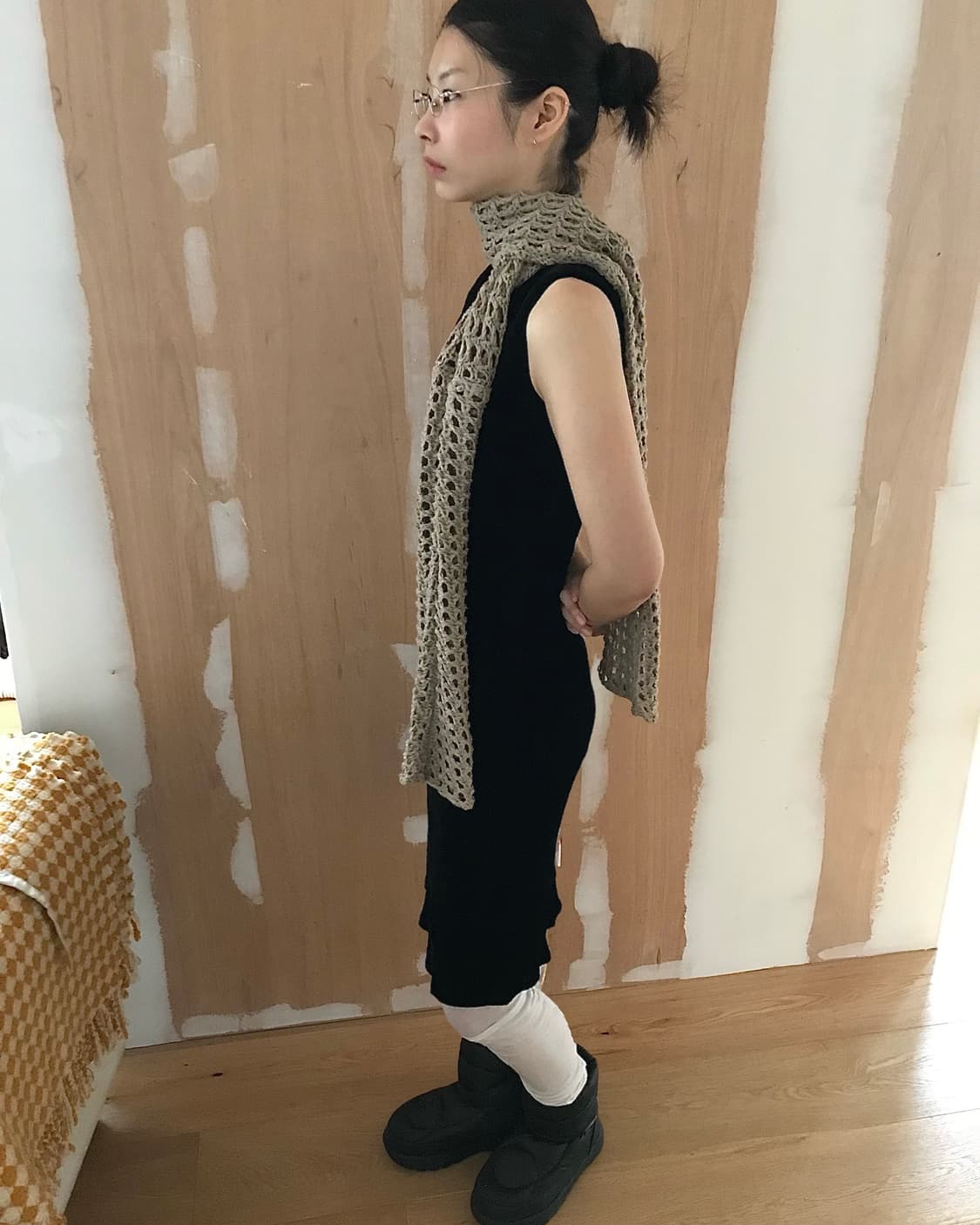 vintage shirring velvet one-piece 상품이미지3