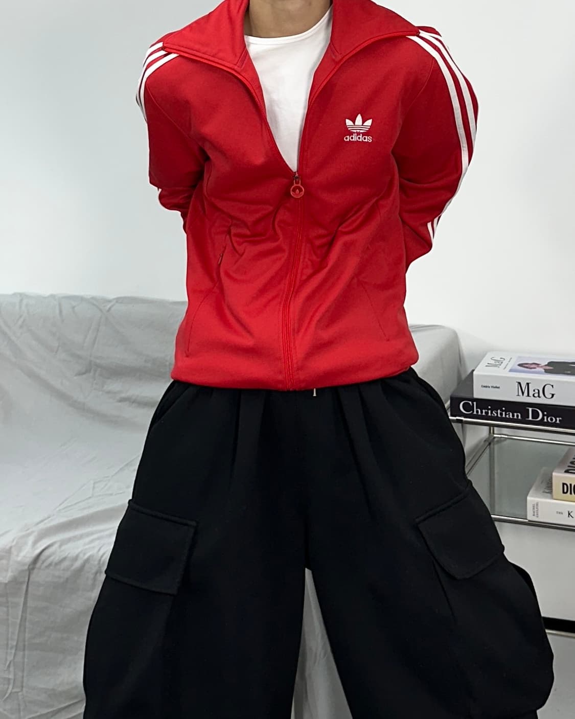 아디다스 레드 유로파 트랙탑 져지 100 상품이미지2