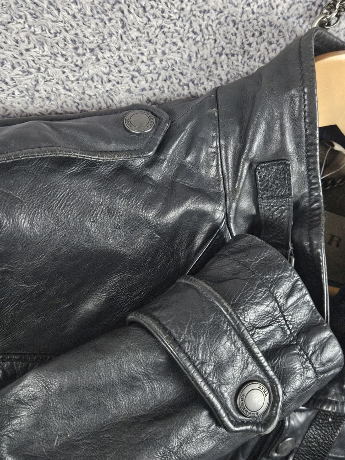 버버리 브릿 카프레더 웨스턴 필드 가죽자켓 ( S ) / 10485 상품이미지10