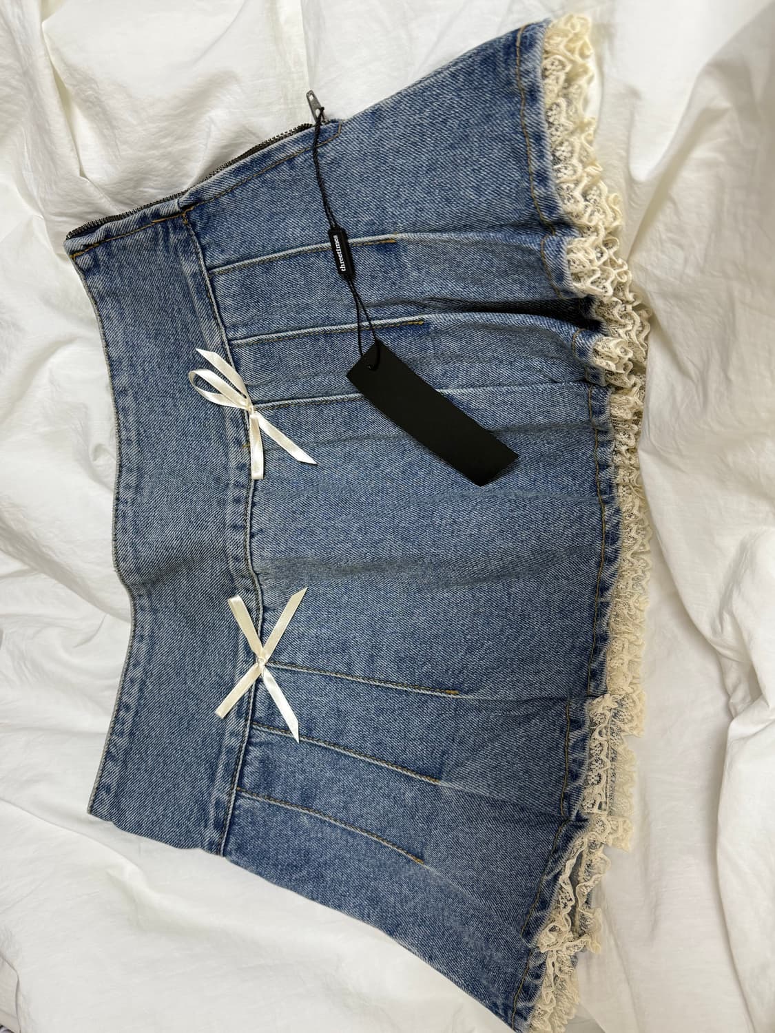 쓰리타임즈 perky denim skirt 퍼키 데님 스커트(새상품) 상품이미지2