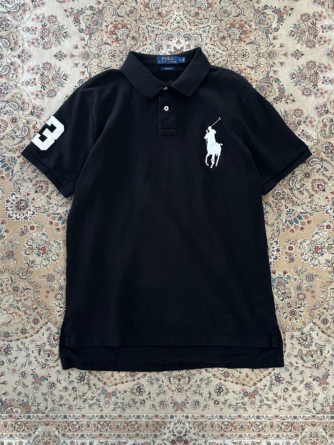 폴로 랄프로렌 블랙/화이트 빅포니 카라티 상품이미지1