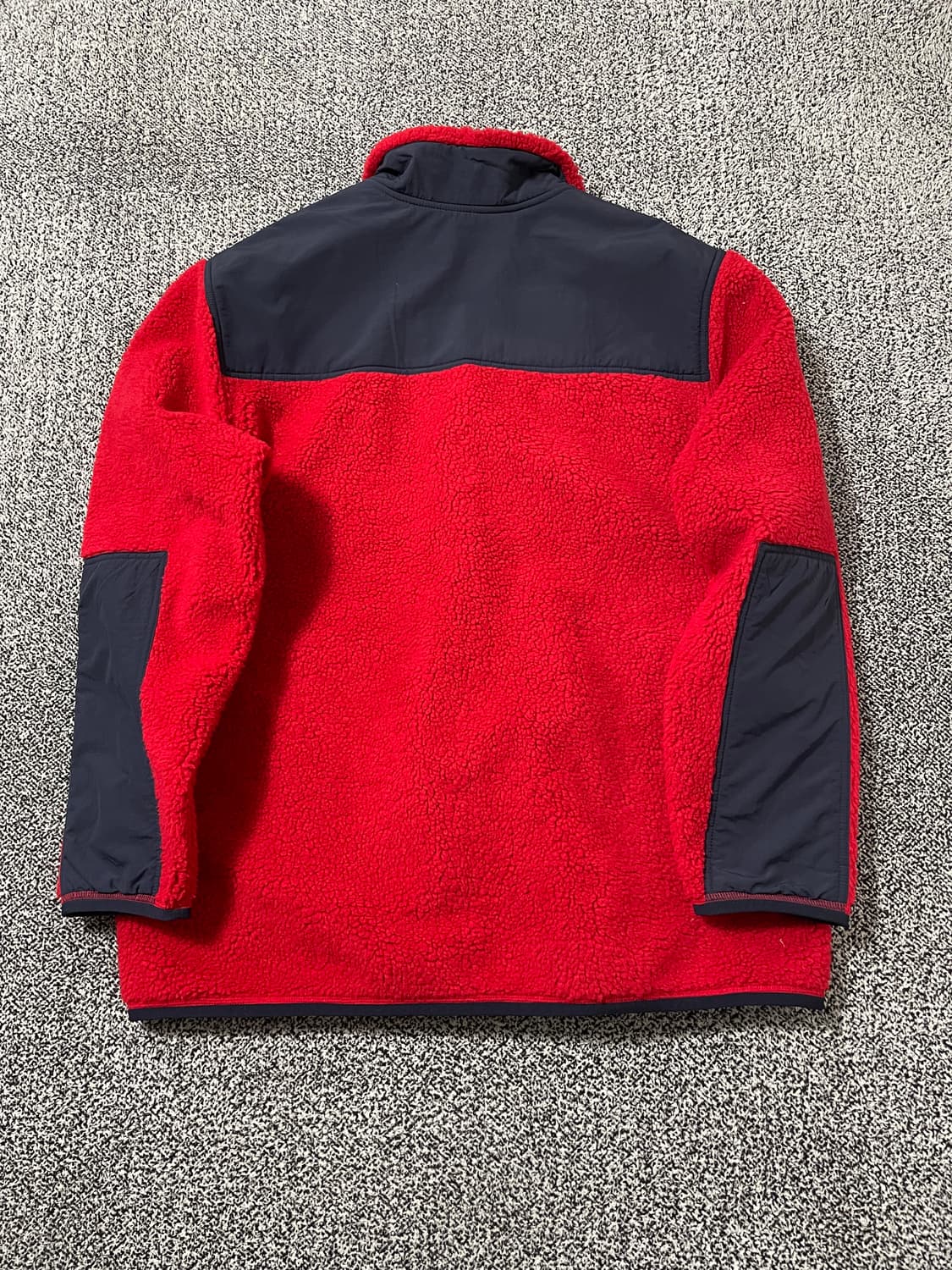 빈티지9. 폴로랄프로렌 하이브리드 플리스 자켓 셰르파 레드 네이비 배색 상품이미지6