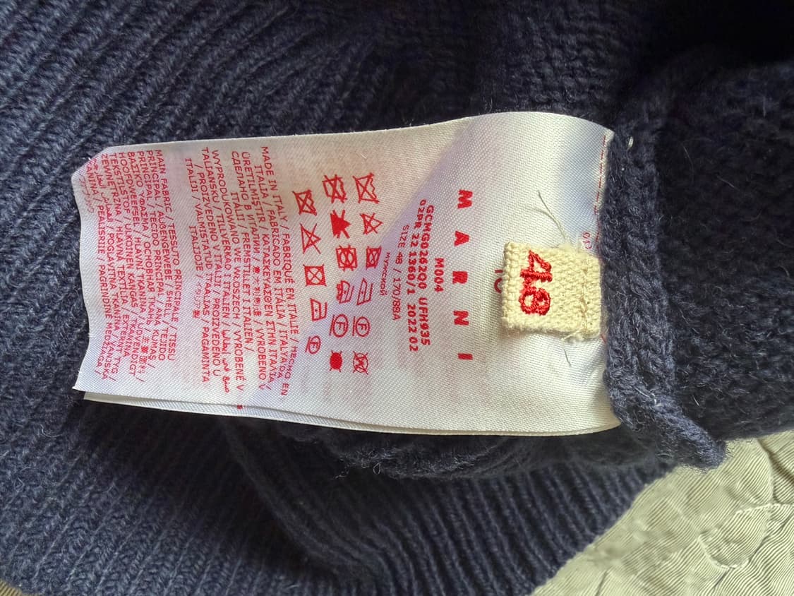 마르니 셰틀랜드 울 로고 니트 (아이리스) 상품이미지5