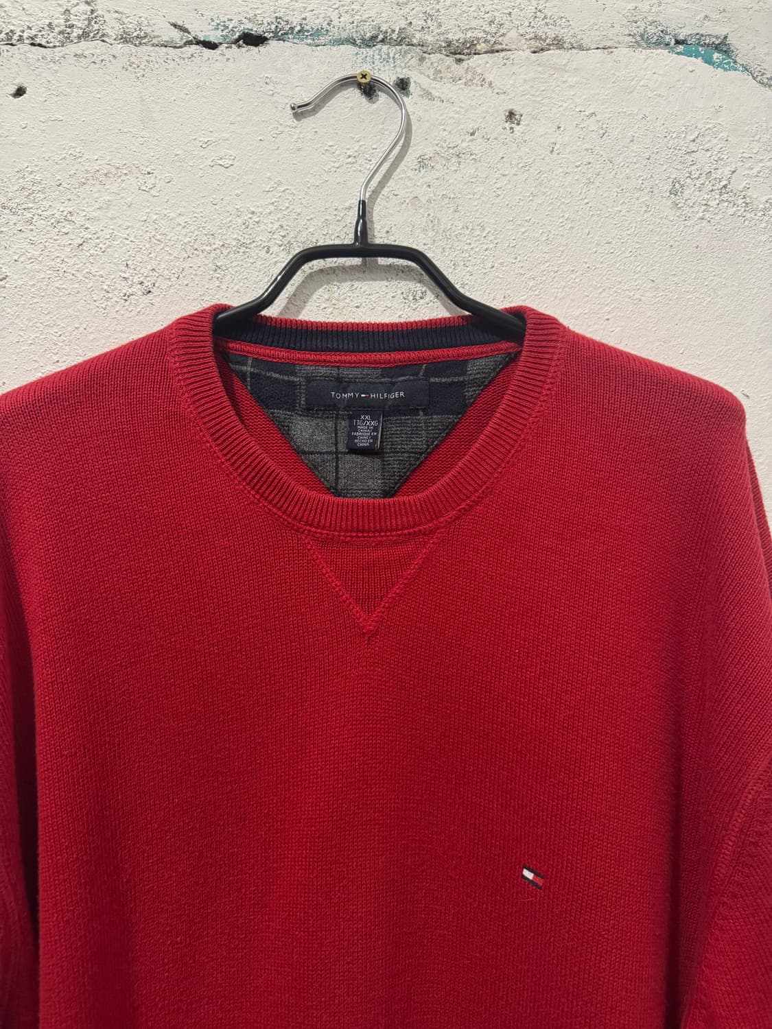 타미힐피거 레드 니트 상품이미지2