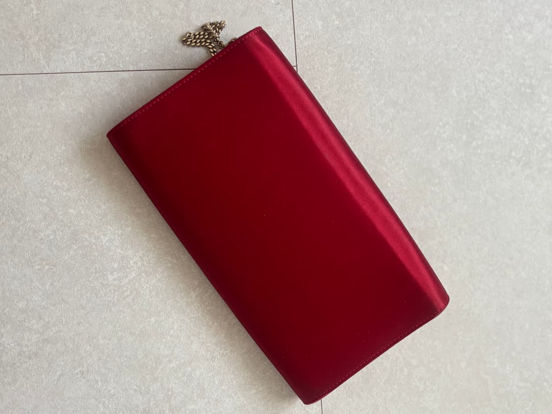 로저비비에 레드 새틴 크리스탈 클러치백 상품이미지5